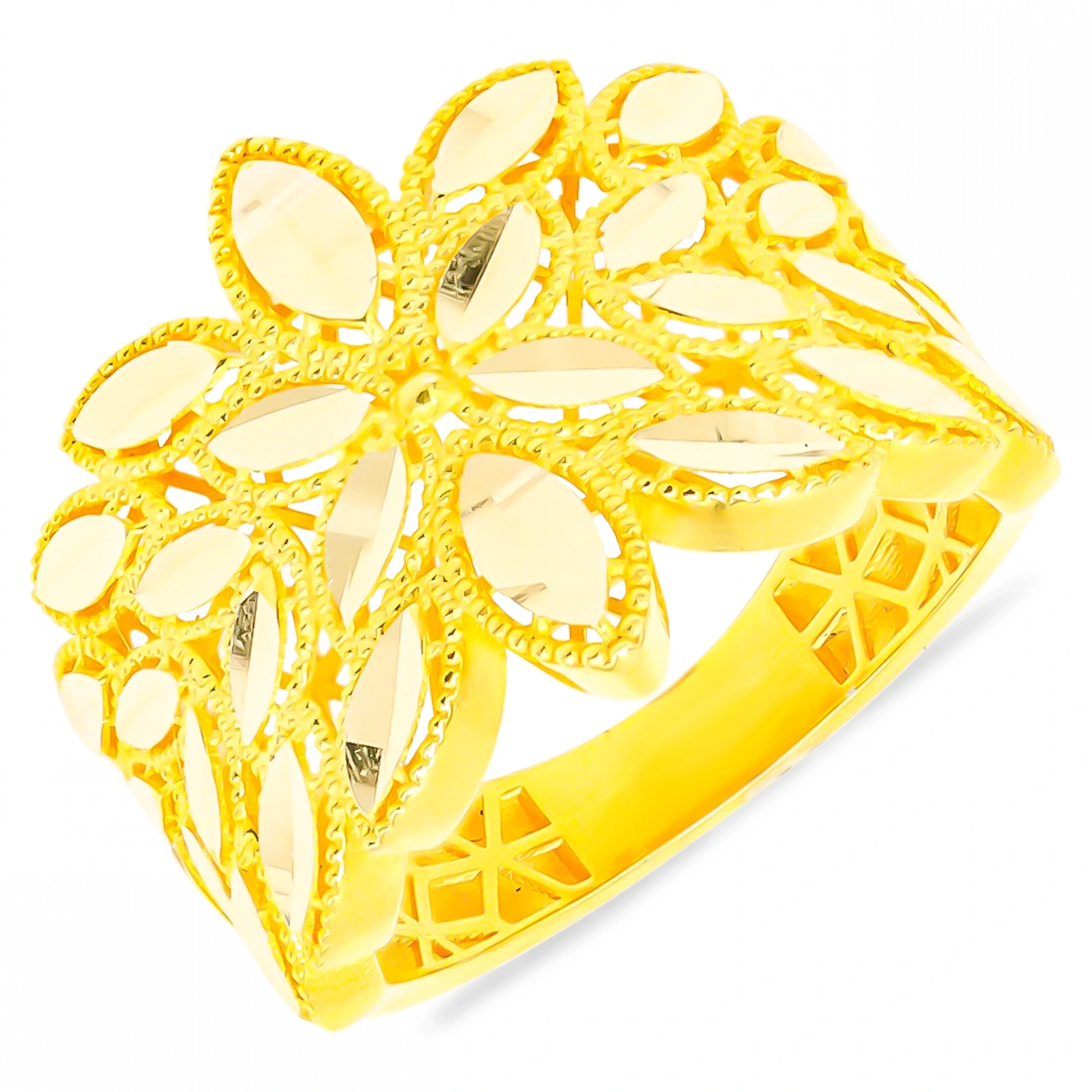 Yaprak 14 Ayar Altın Yüzük