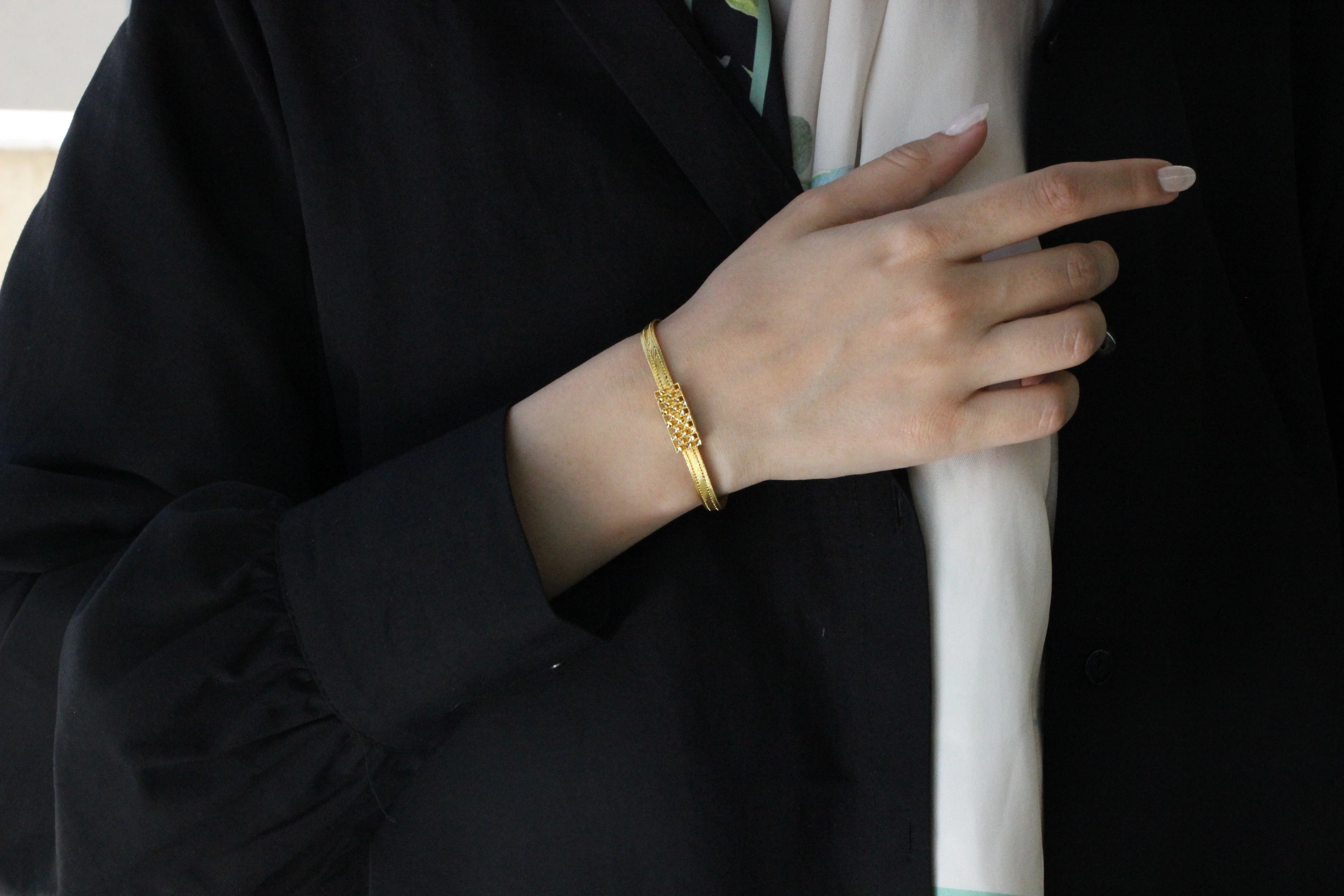 Taşsız Trabzon Hasır 14 Ayar Bileklik