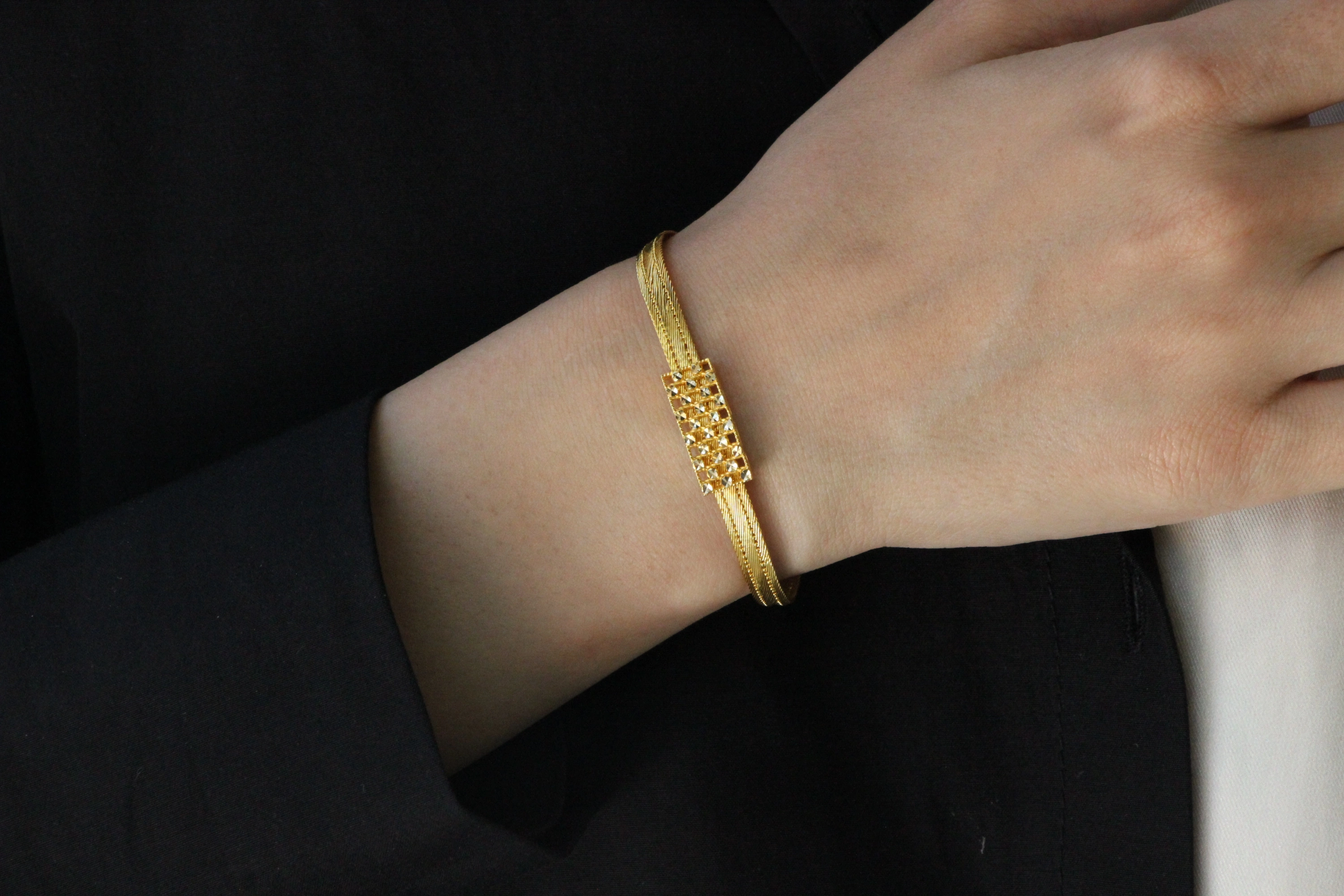 Taşsız Trabzon Hasır 14 Ayar Bileklik