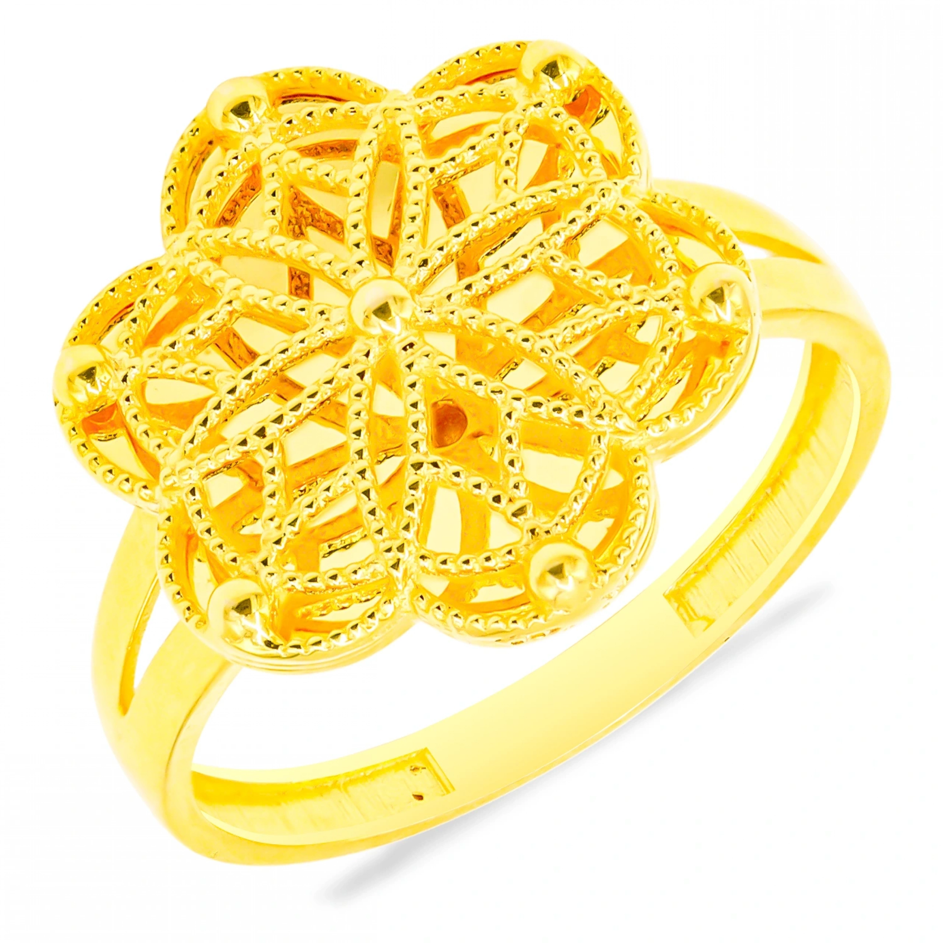 Telkari İşlemeli 14 Ayar Altın Yüzük