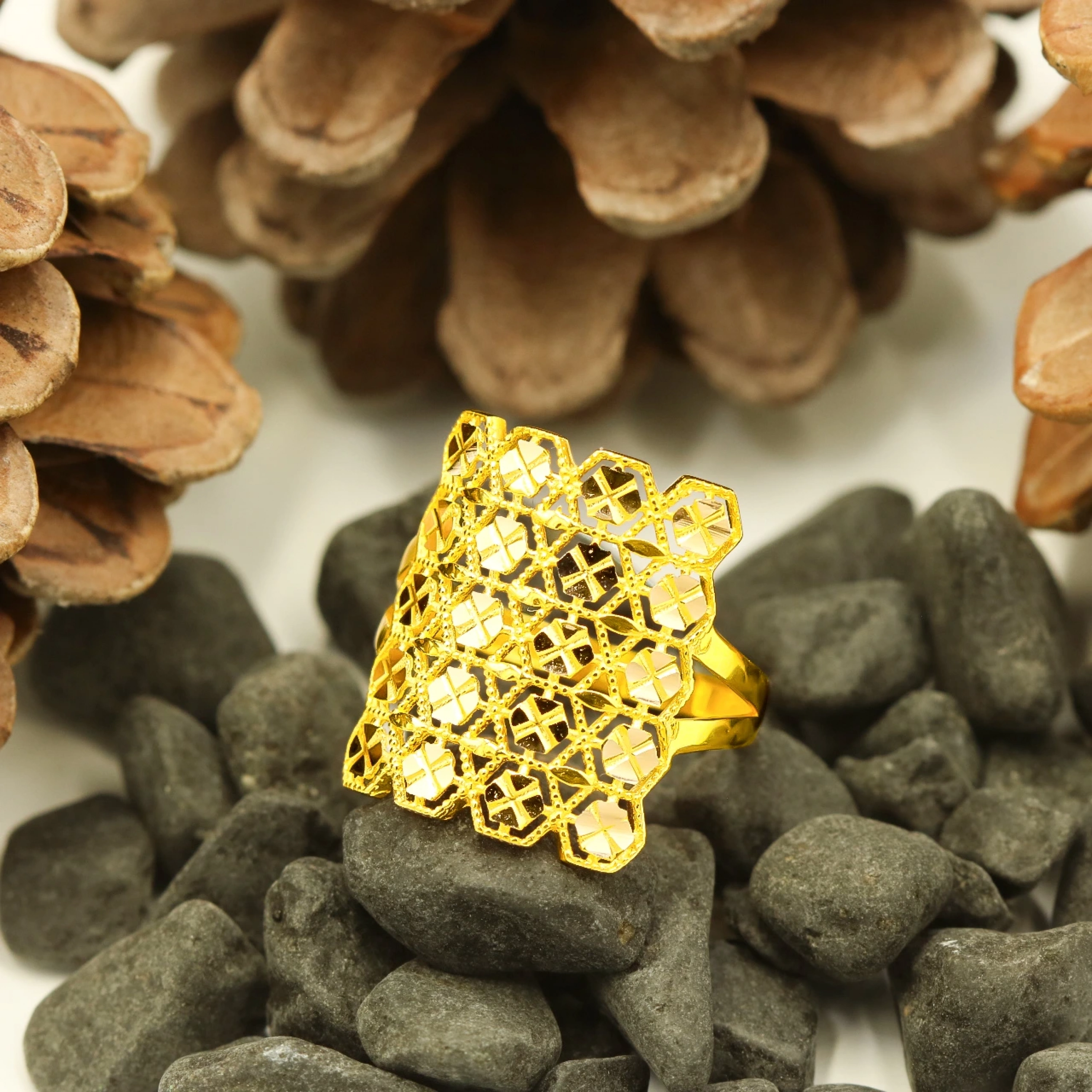 Telkari Model 14 Ayar Altın Yüzük