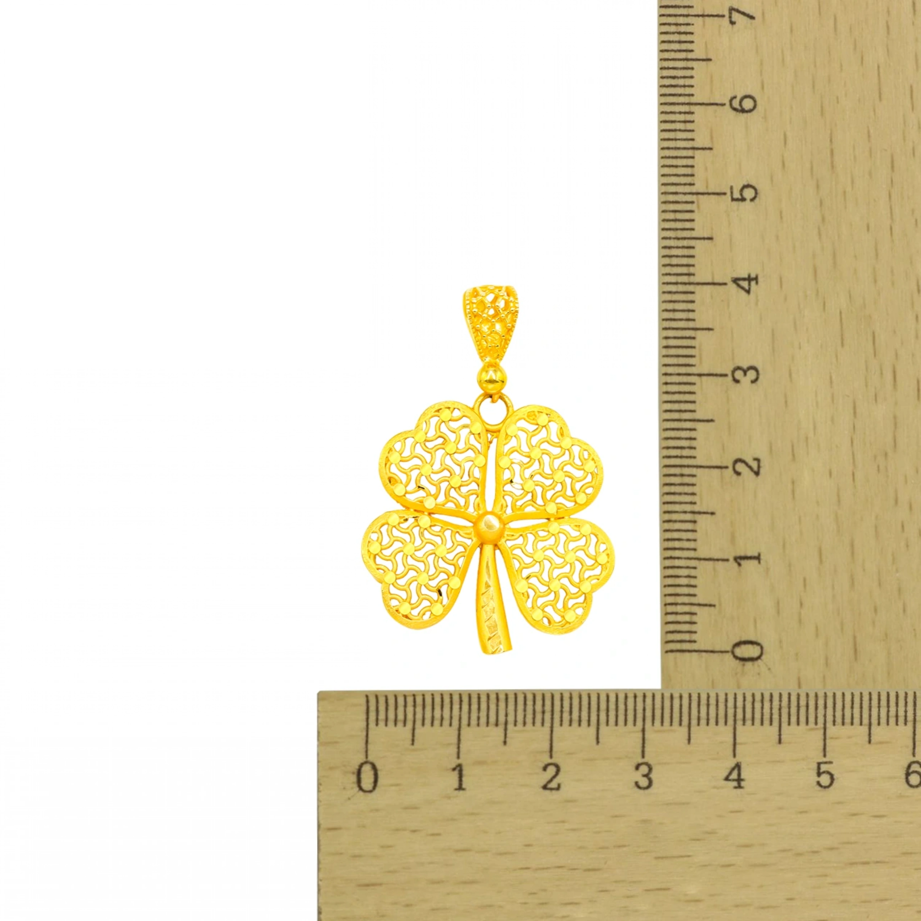 Tasarım Yonca 22 Ayar Altın Kolye Ucu