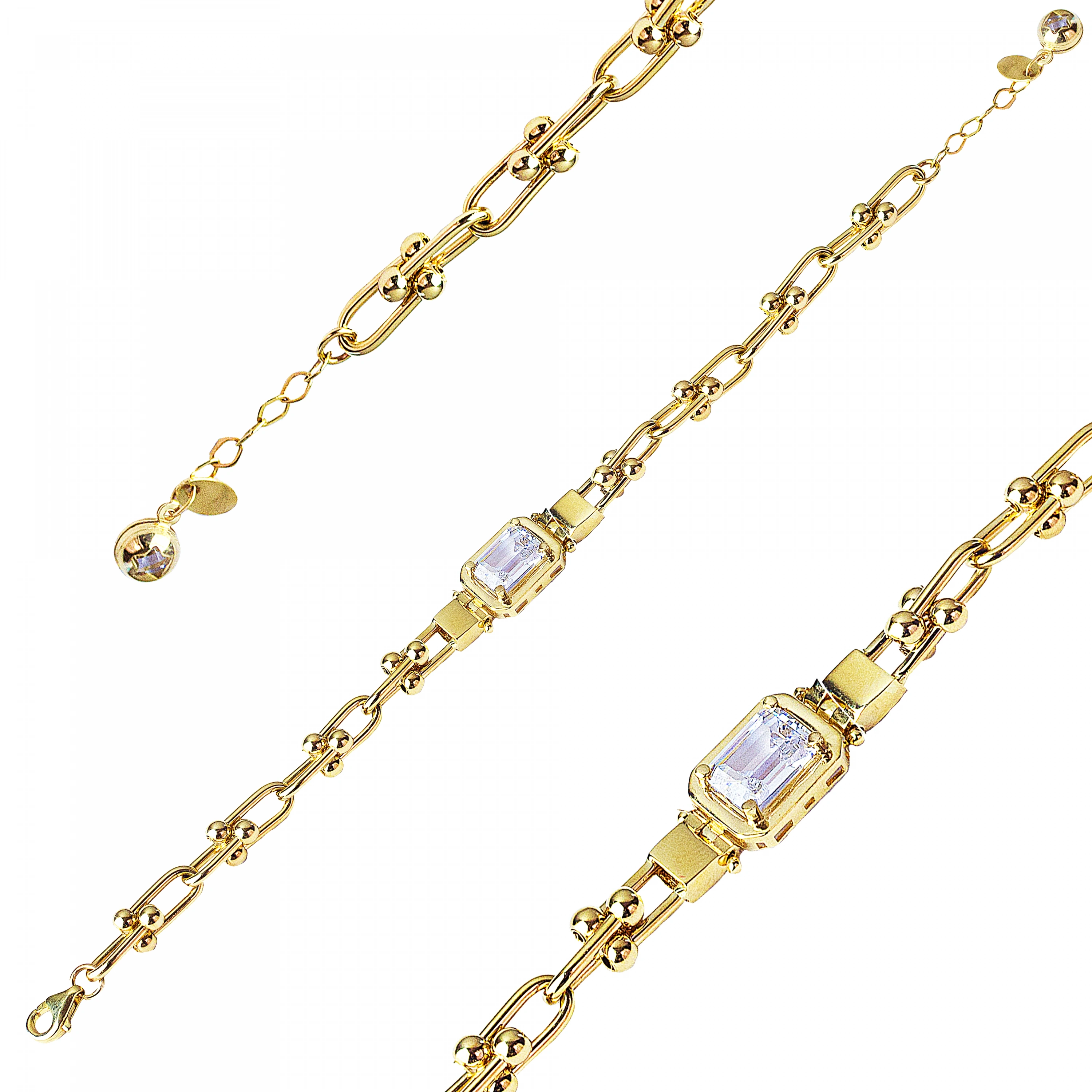 Tiffany Baget Taşlı 14 Ayar Bileklik