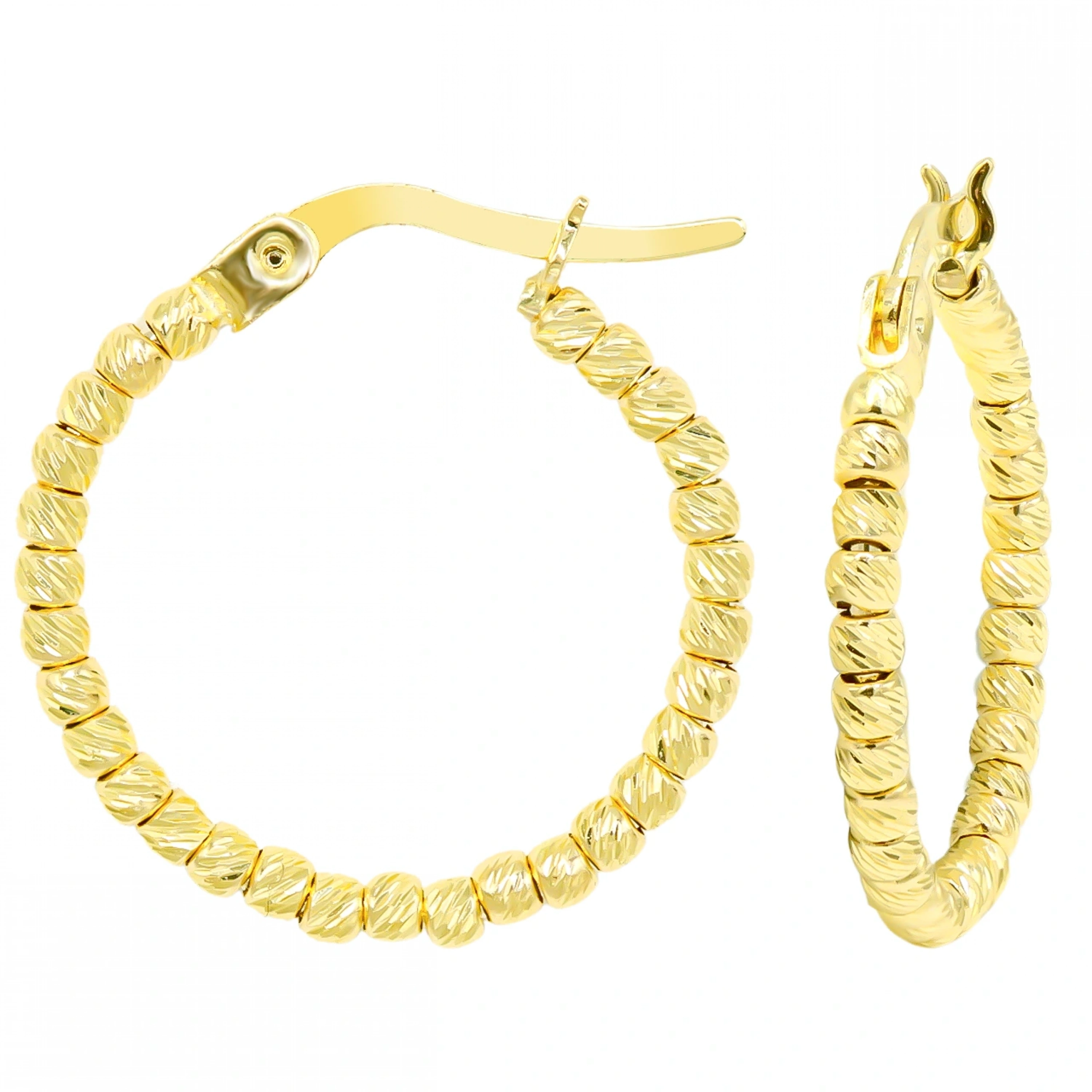 Dorika Model 14 Ayar Halka Altın Küpe