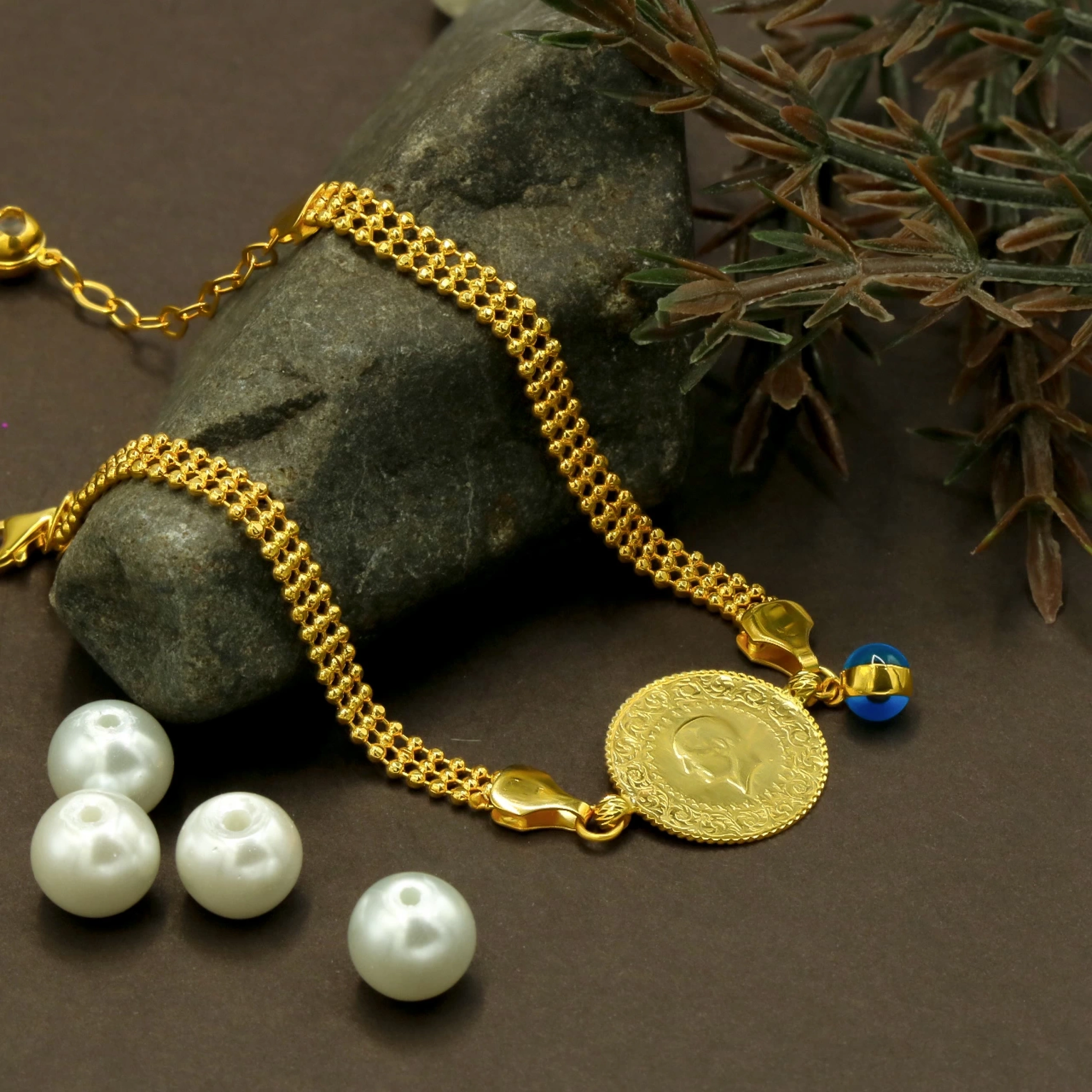 Top Sıralı 14 Ayar Çeyrekli Bileklik