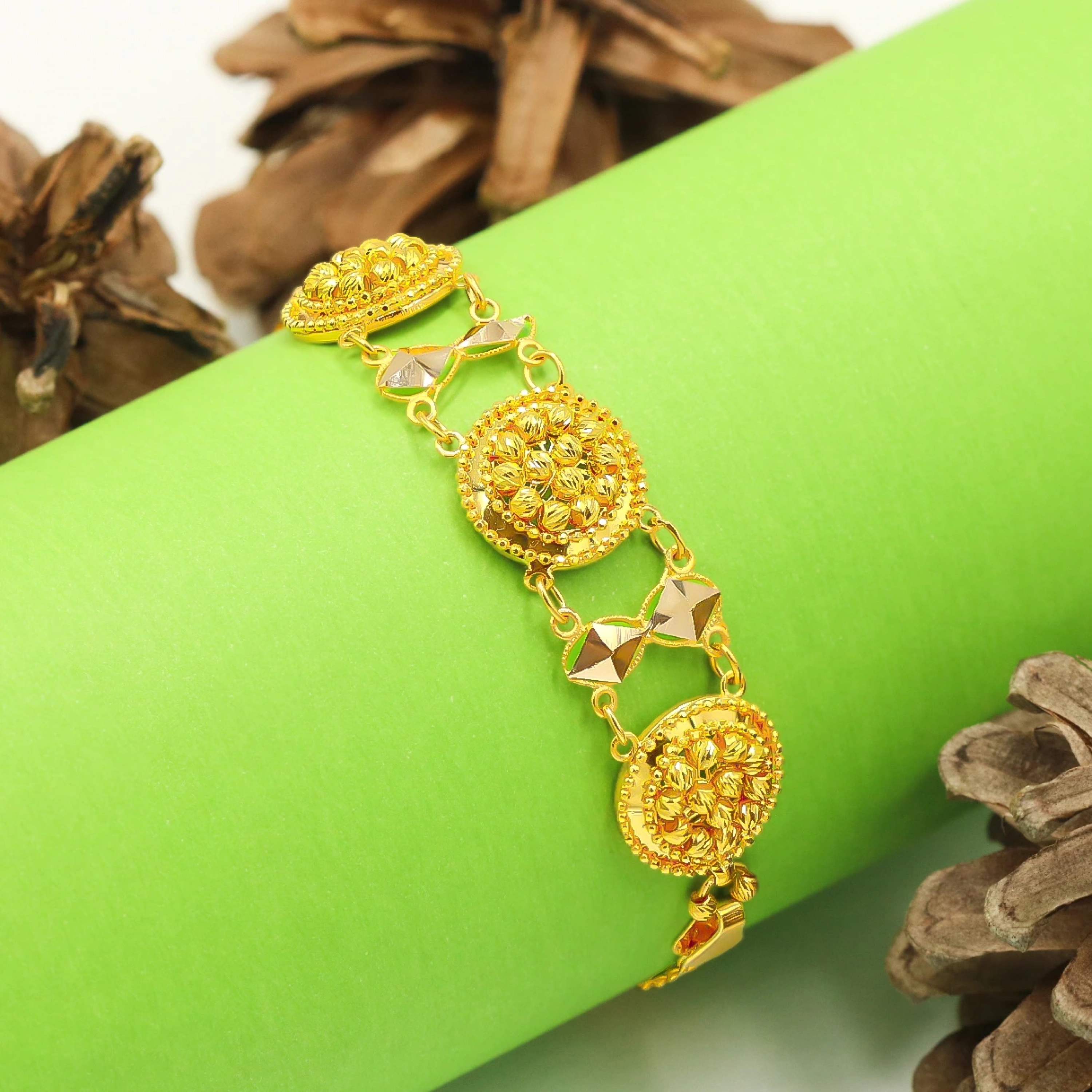 3lü Dorika 14 Ayar Altın Bileklik