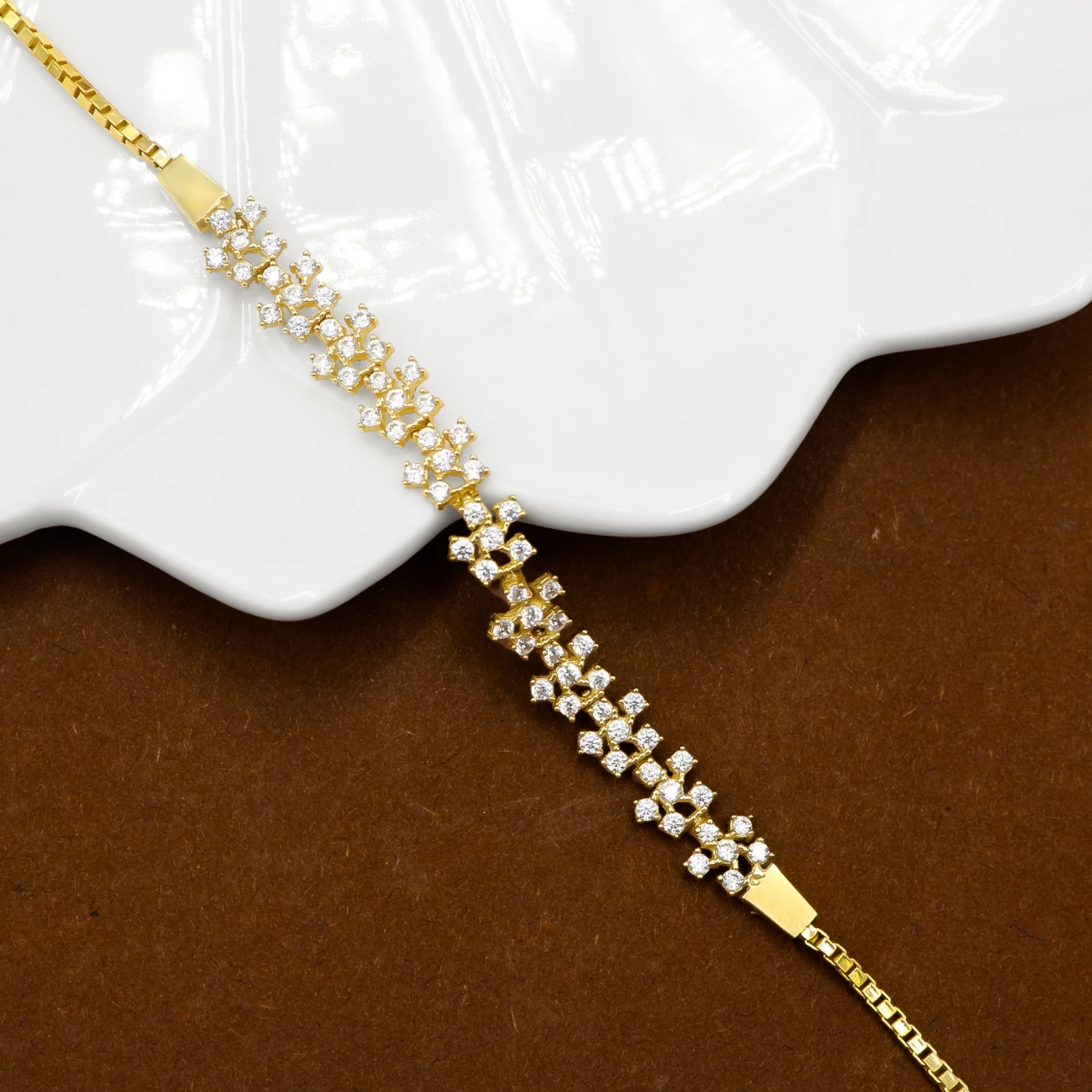 Trend Desenli 14 Ayar 2li Altın Set