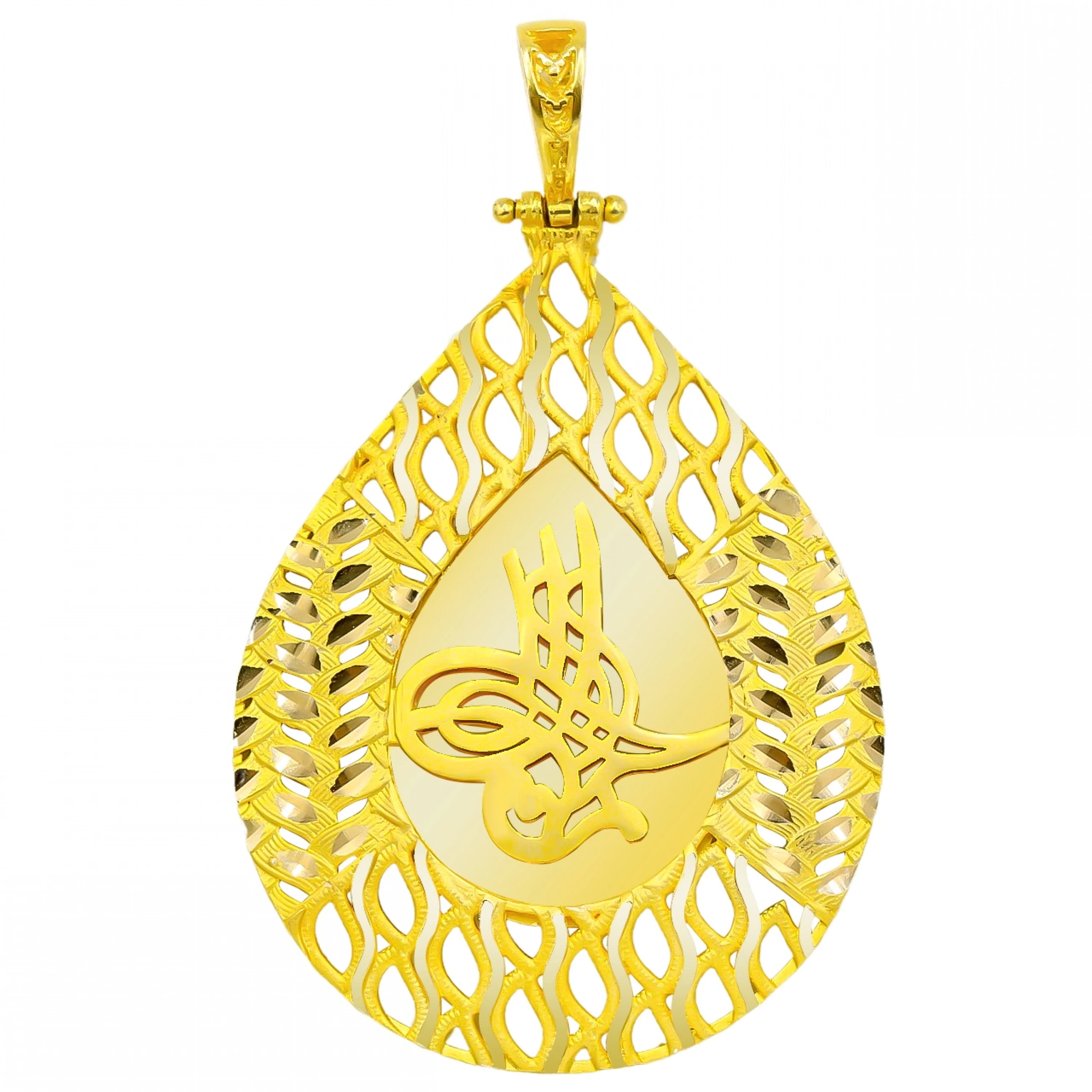 Tuğralı 14 Ayar Altın Kolye Ucu