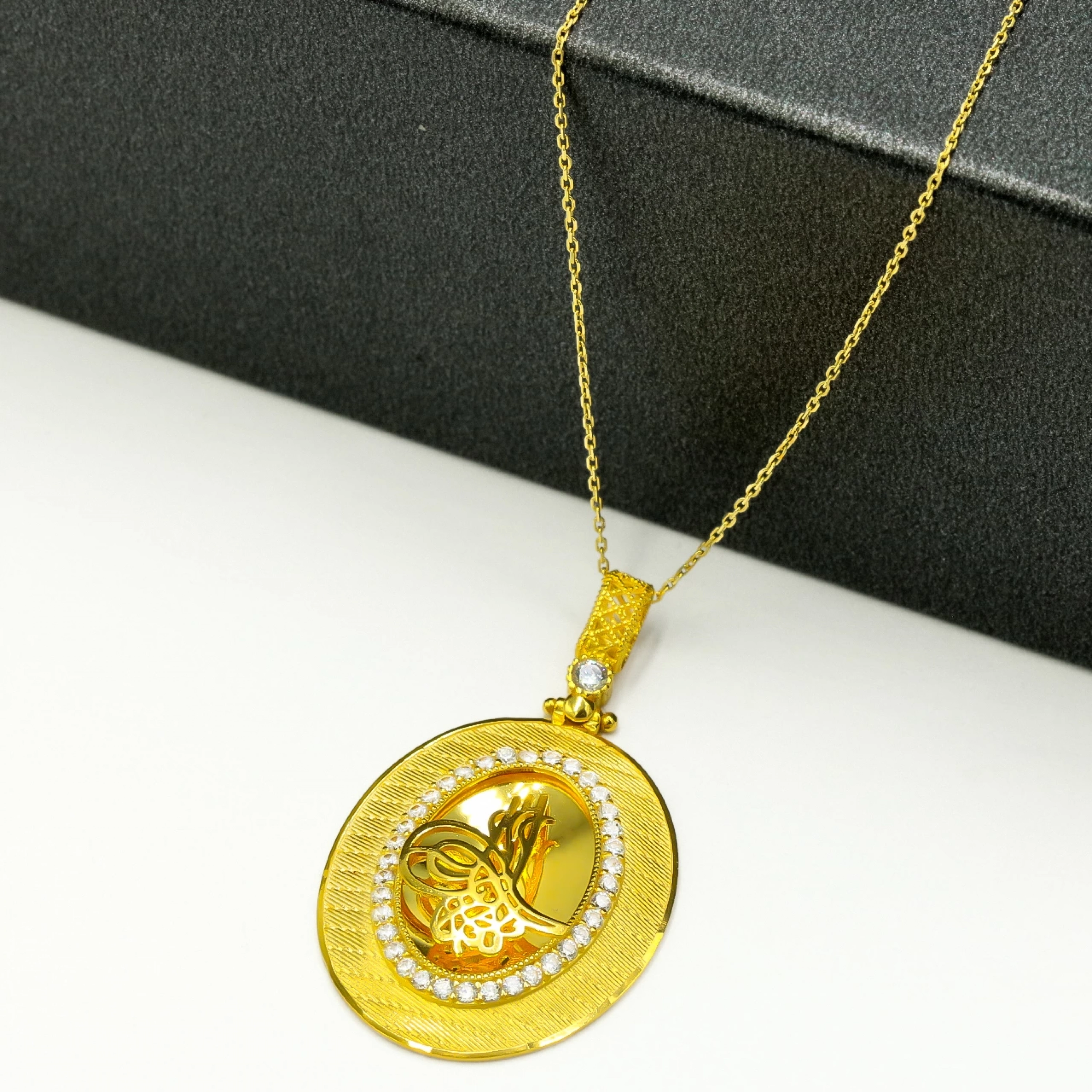 Tuğralı 14 Ayar Altın Kolye Ucu