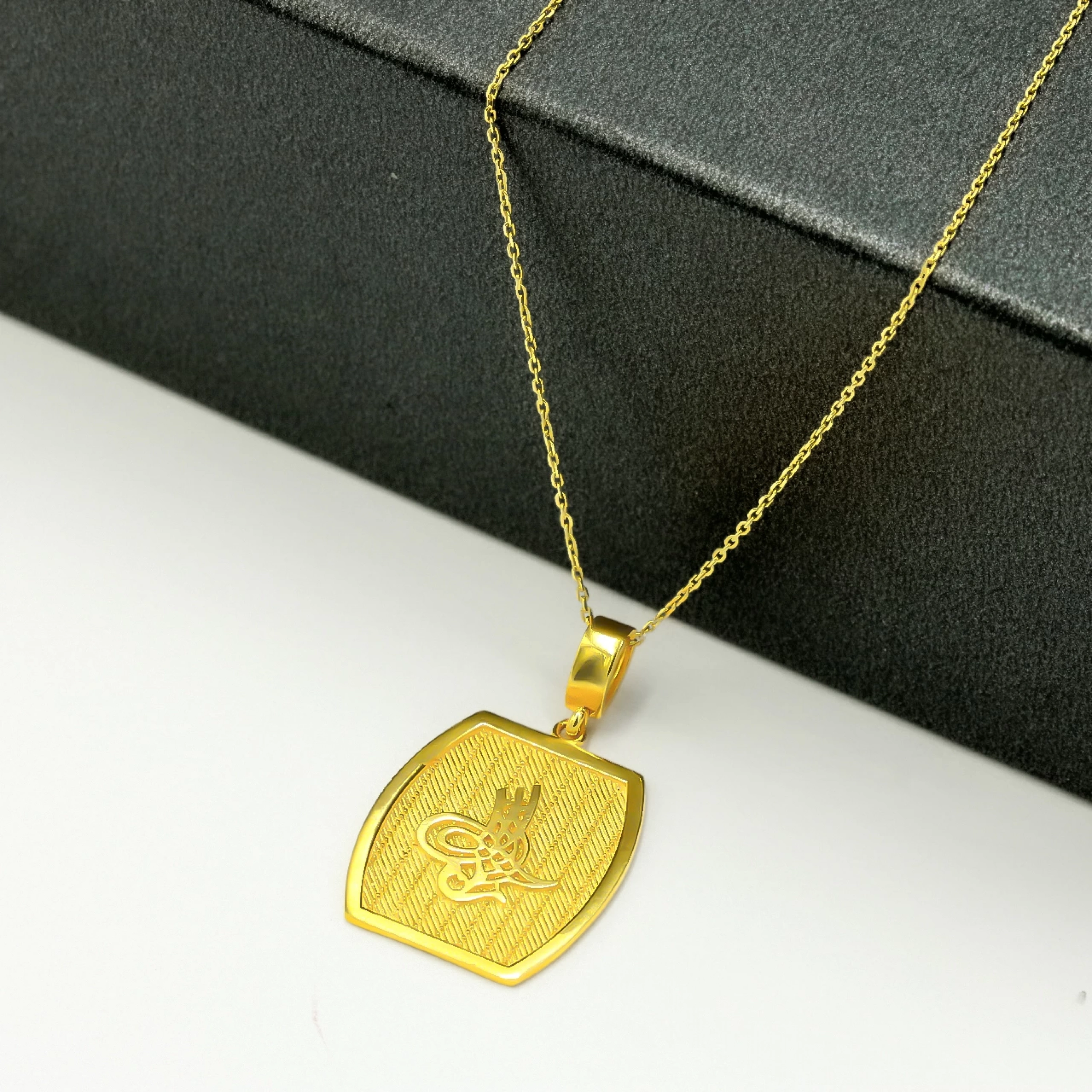 Tuğralı 14 Ayar Altın Kolye Ucu