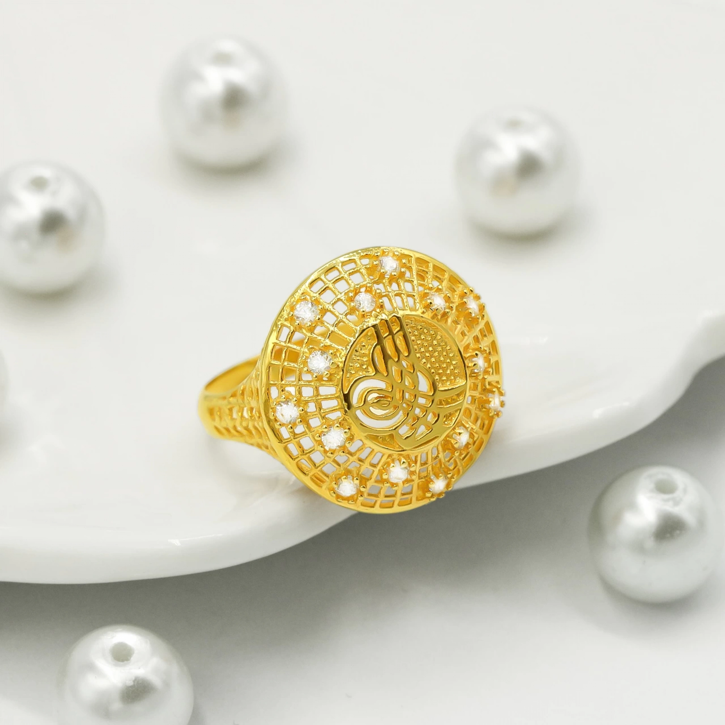 Tuğralı 14 Ayar Altın Yüzük