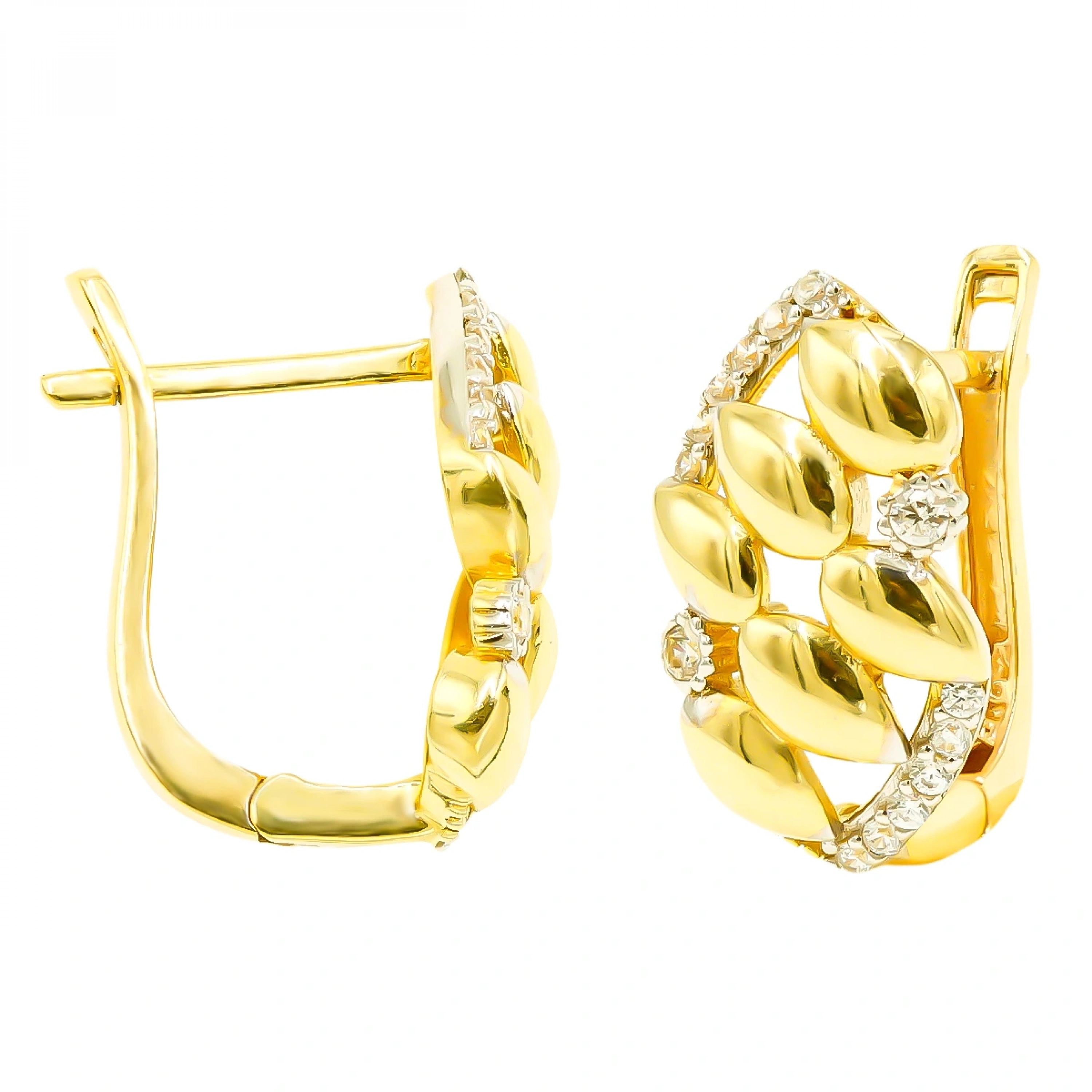 Damla 14 Ayar Klipsli Altın Küpe