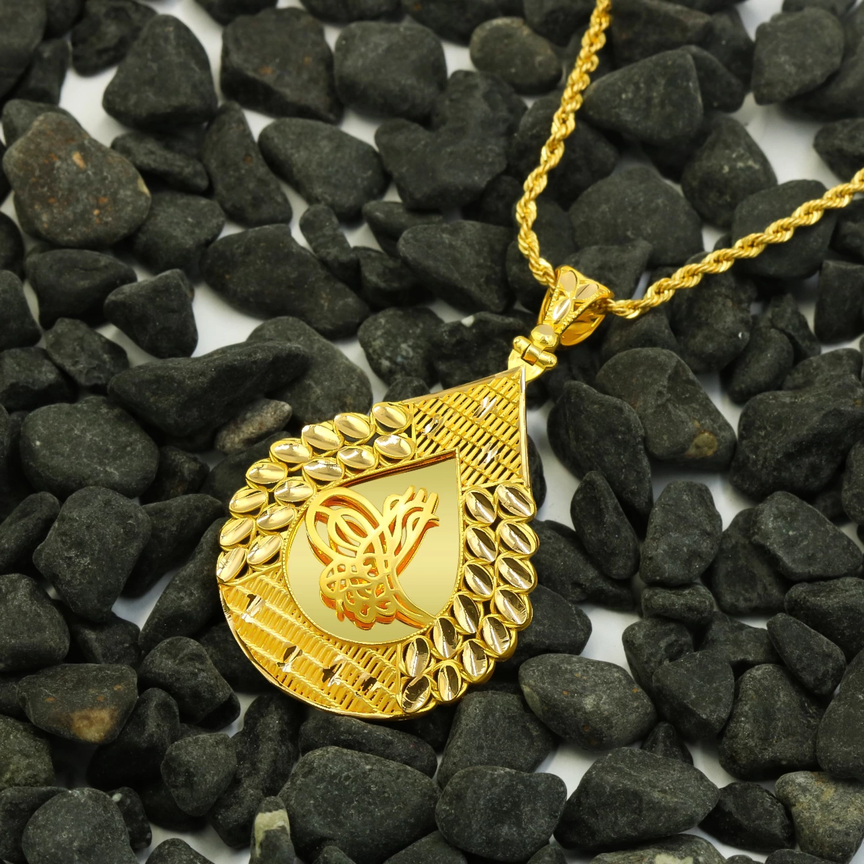 Tuğralı 22 Ayar Altın Kolye Ucu