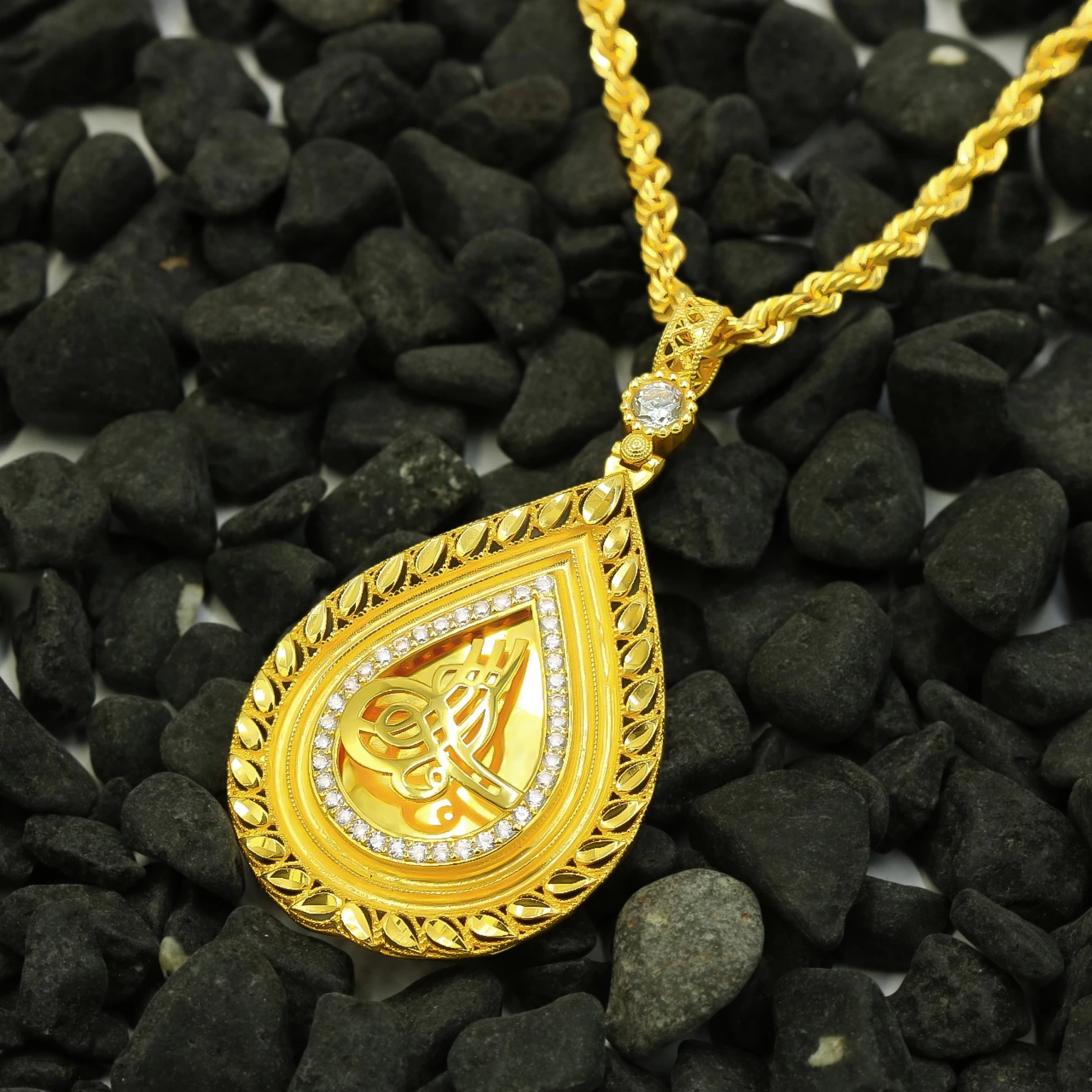 Tuğralı 14 Ayar Altın Kolye Ucu