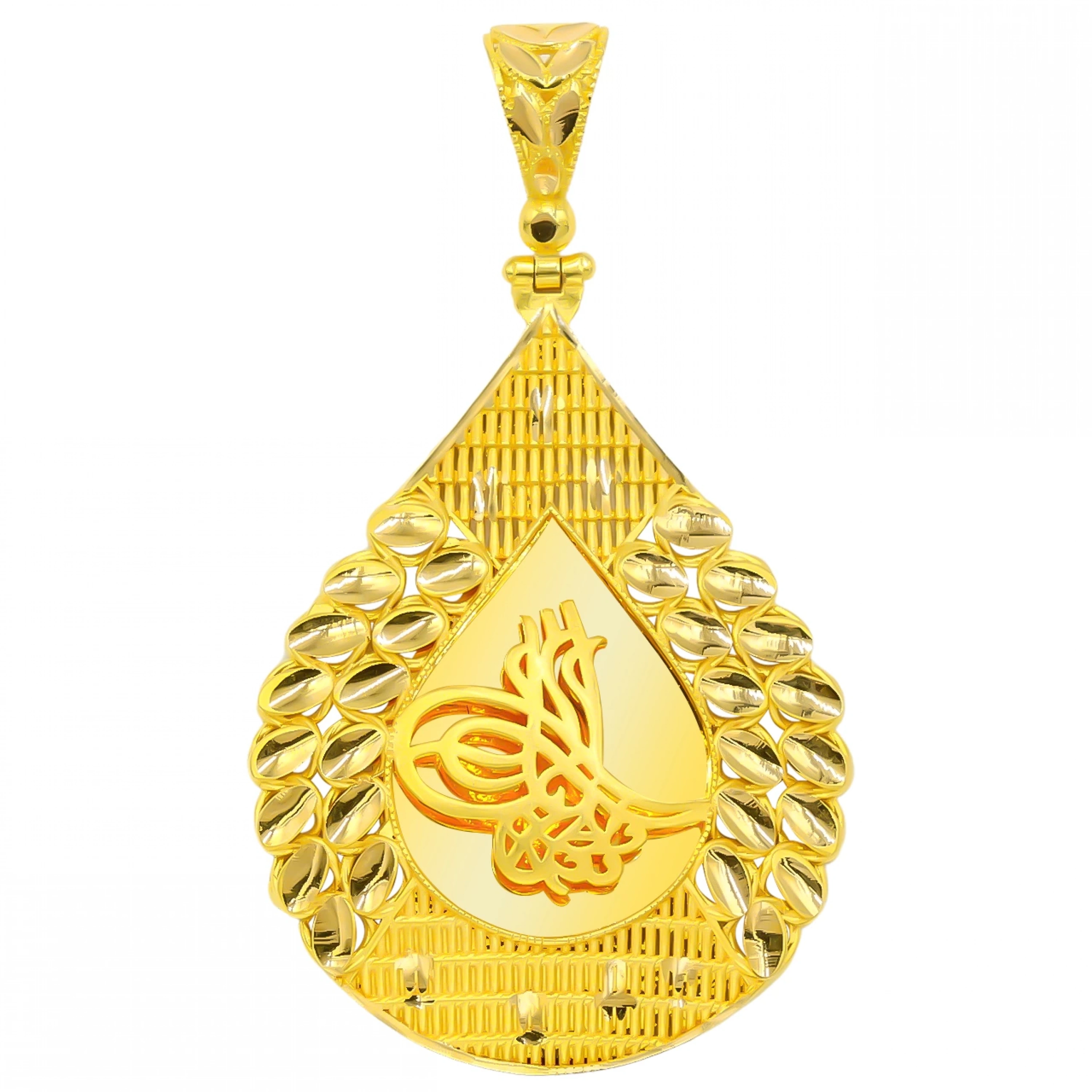 Tuğralı 22 Ayar Altın Kolye Ucu