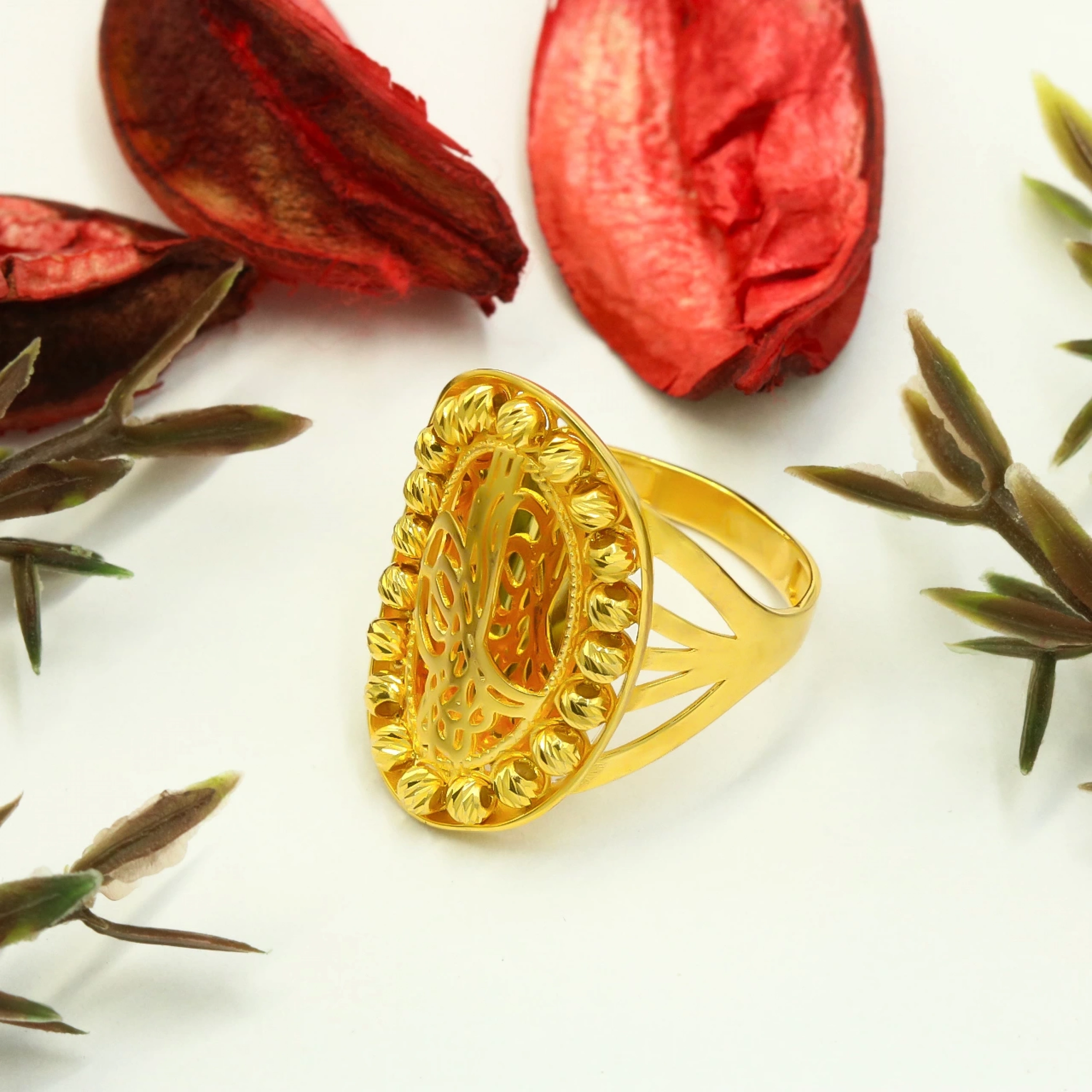 Tuğralı 8 Ayar Altın Yüzük