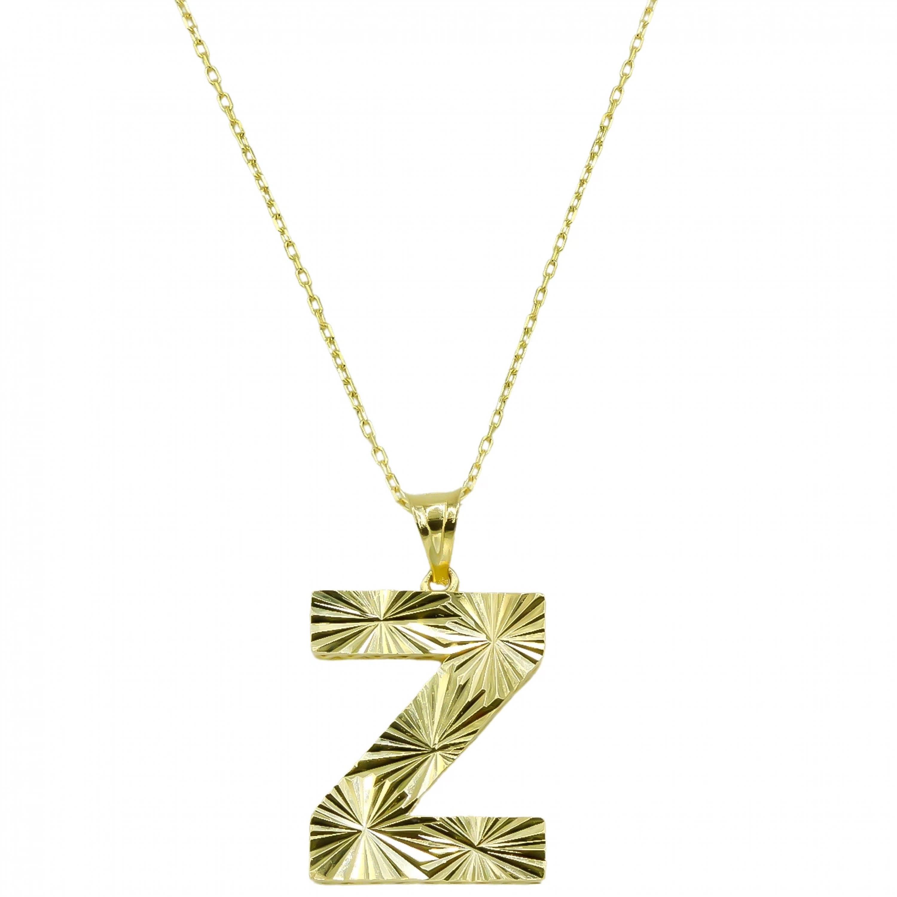 Üç Boyutlu 14 Ayar Altın Harf Kolye