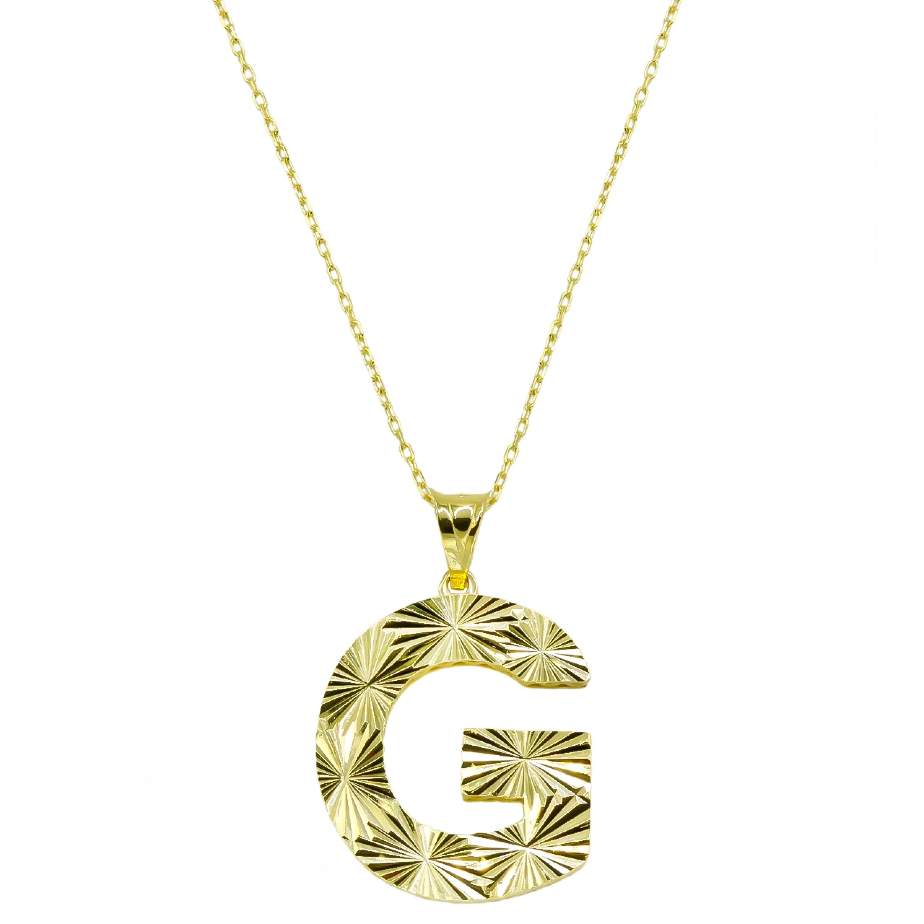 Üç Boyutlu 14 Ayar Altın Harf Kolye
