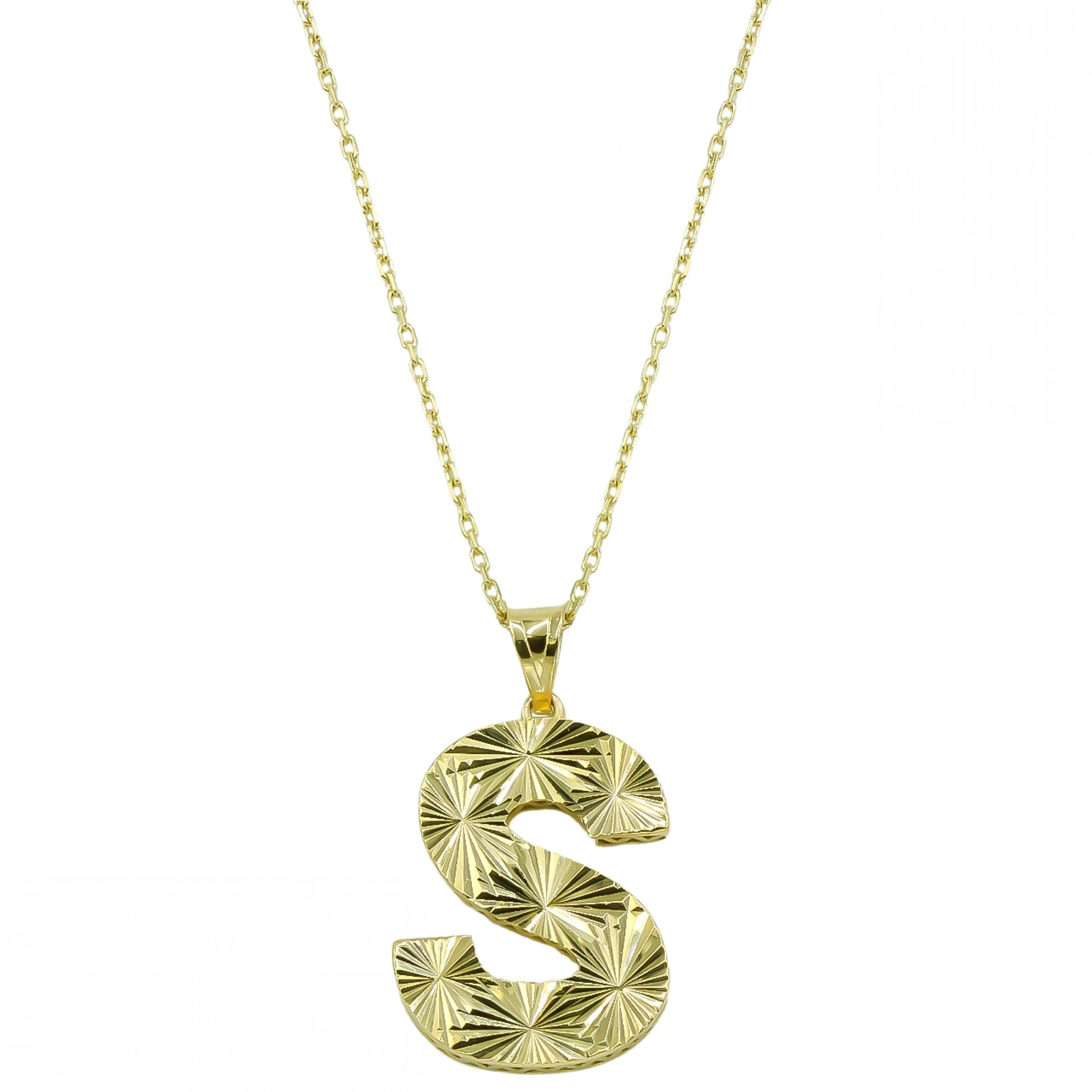 Üç Boyutlu 14 Ayar Altın Harf Kolye