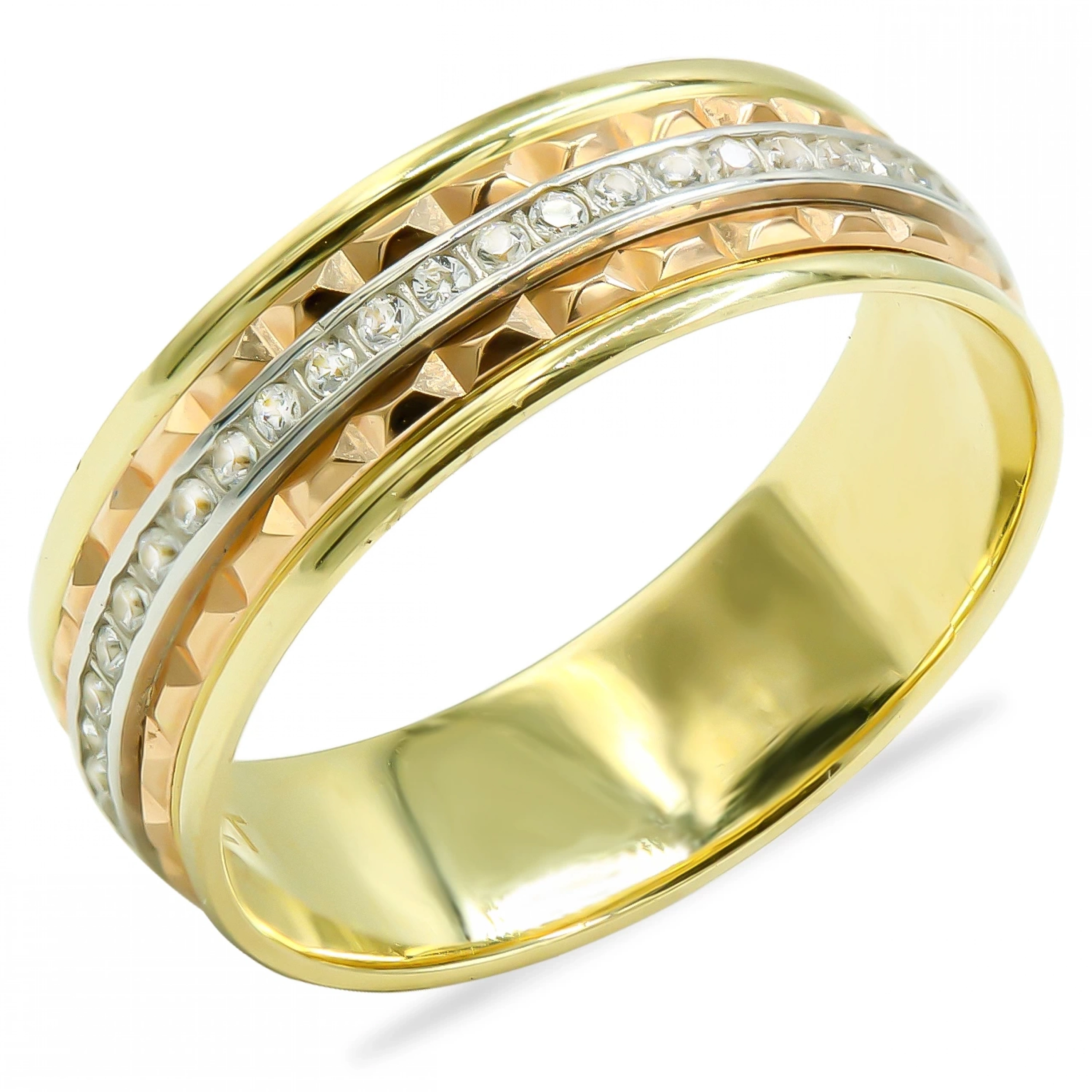 Üç Renkli 14 Ayar Altın Alyans