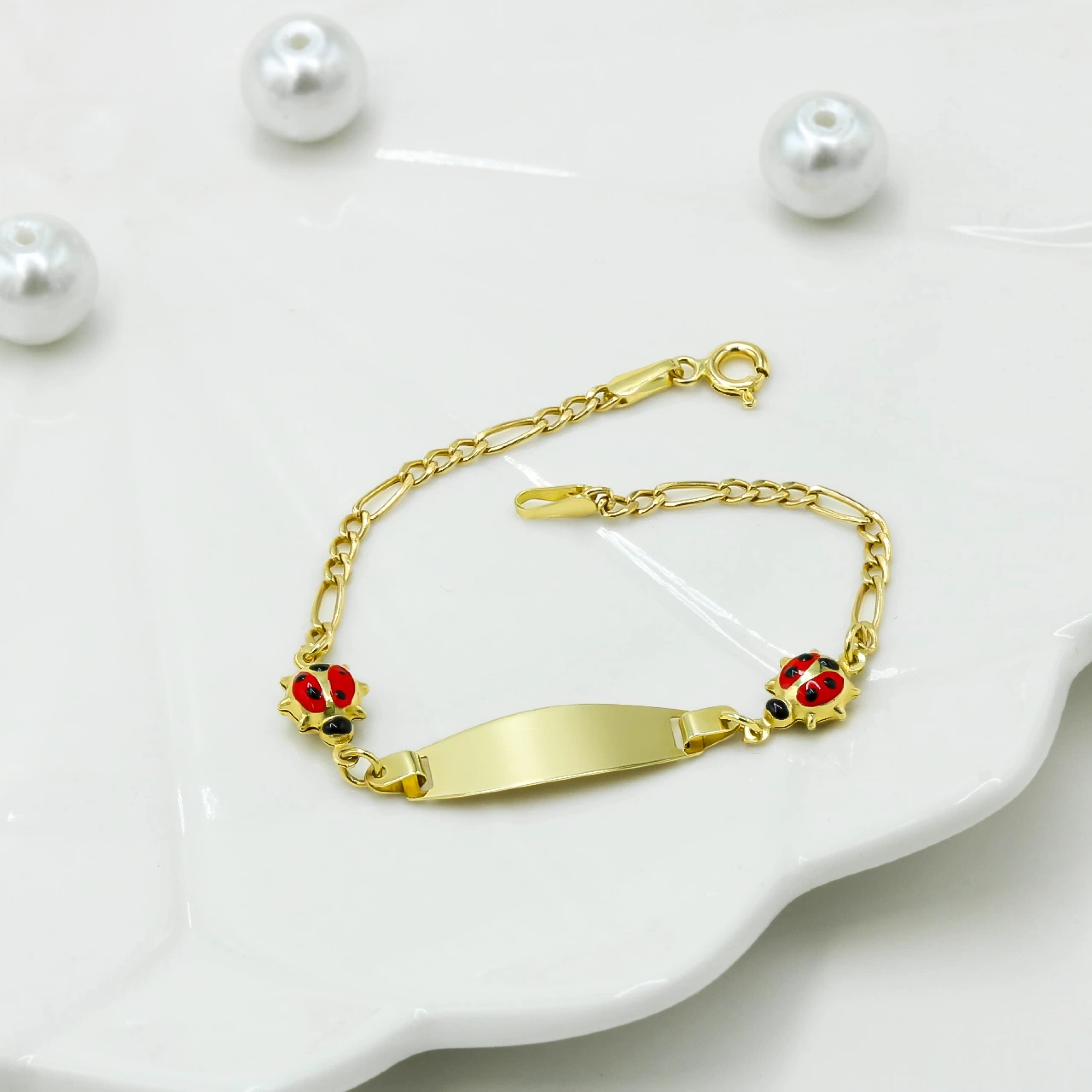 Uğur Böceği 14 Ayar Altın Çocuk Künyesi