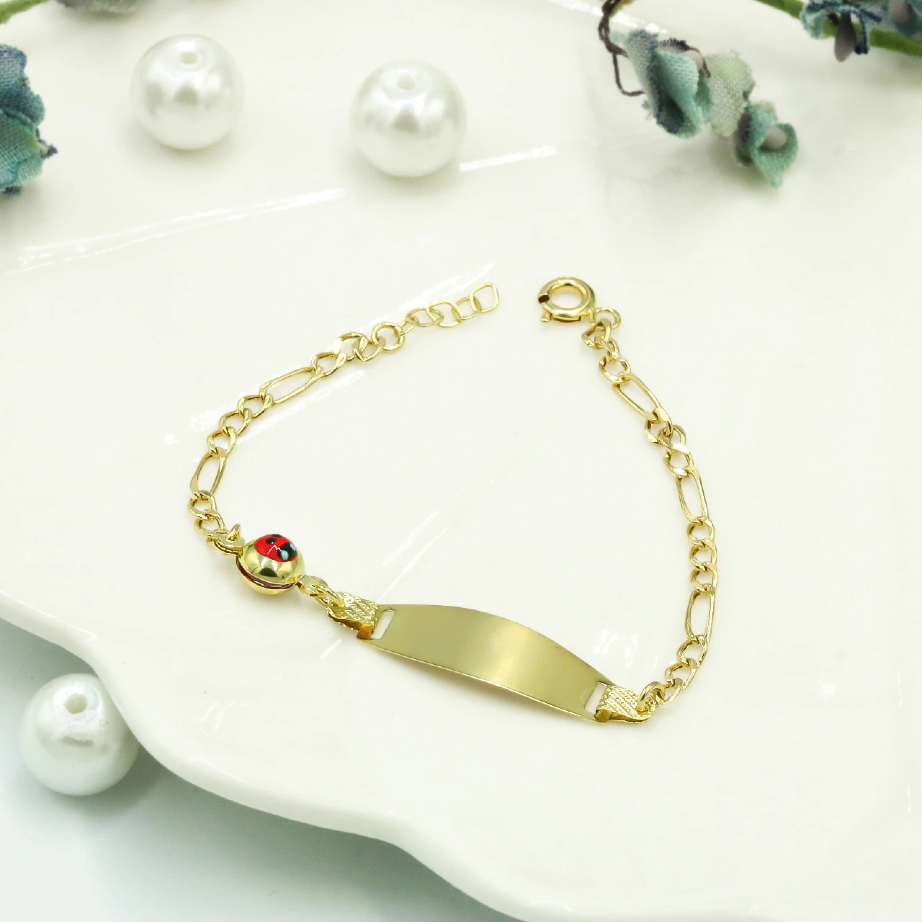 Uğur Böcekli 14 Ayar Altın Bileklik