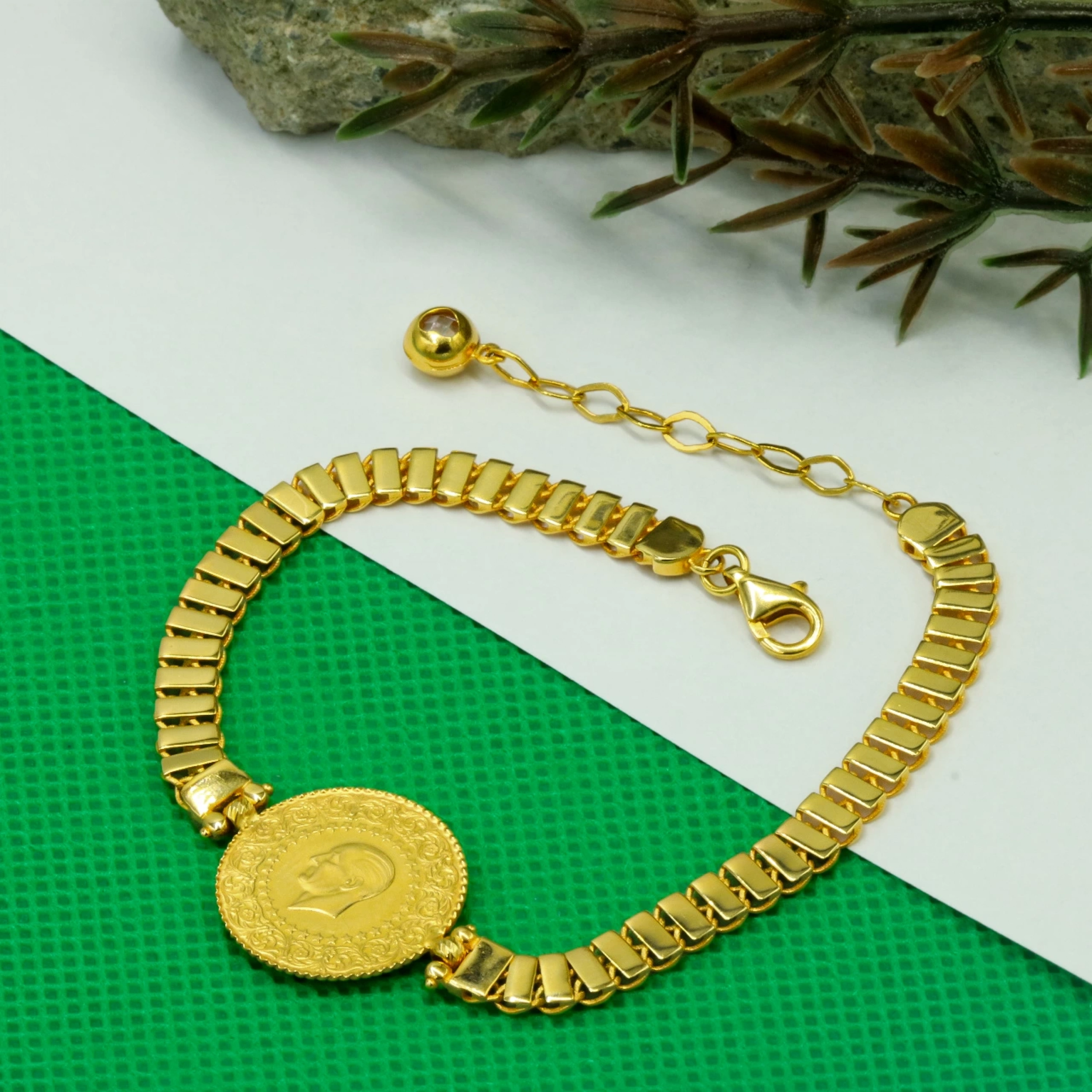 Sıralı Zincir 14 Ayar Altın Bileklik