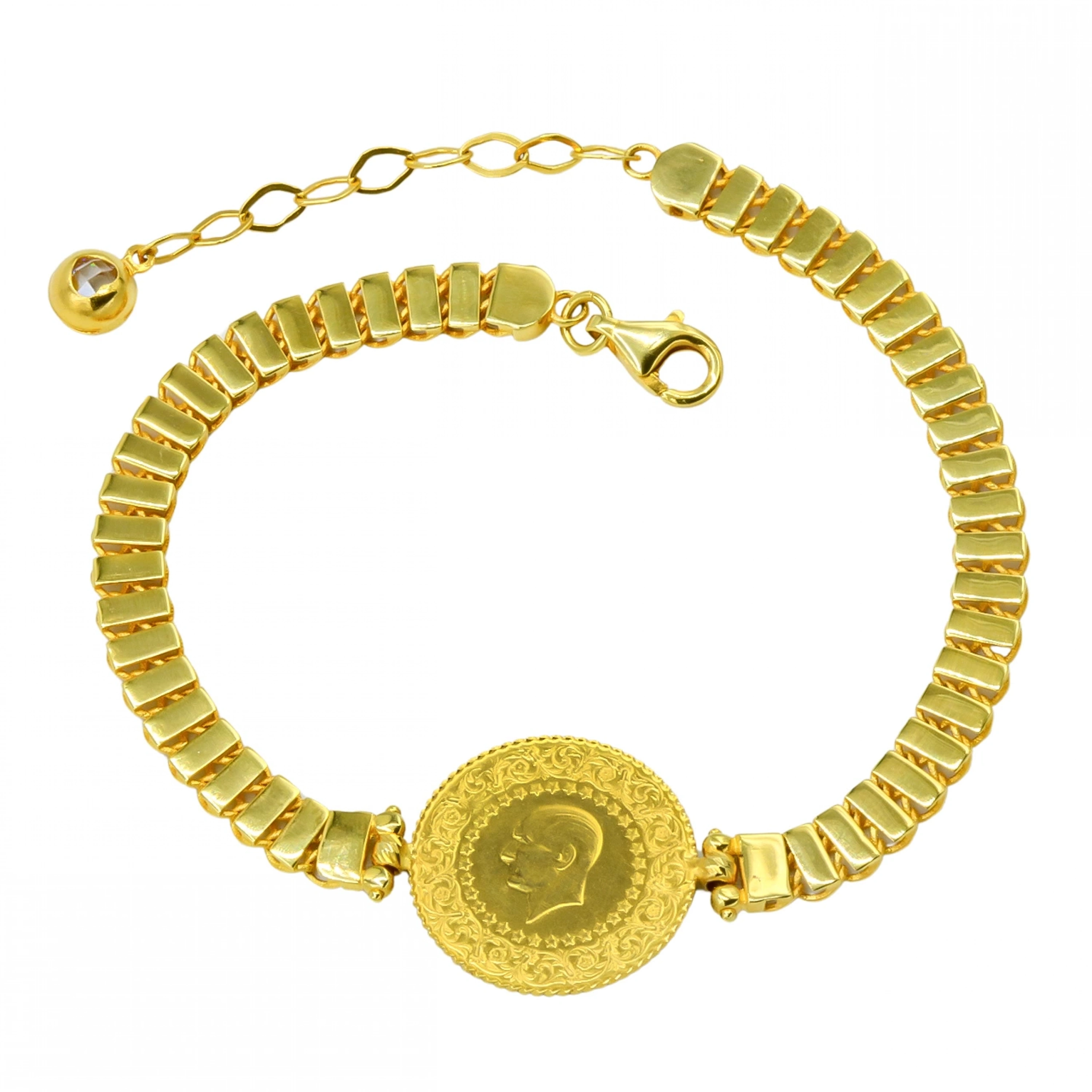 Sıralı Zincir 14 Ayar Altın Bileklik