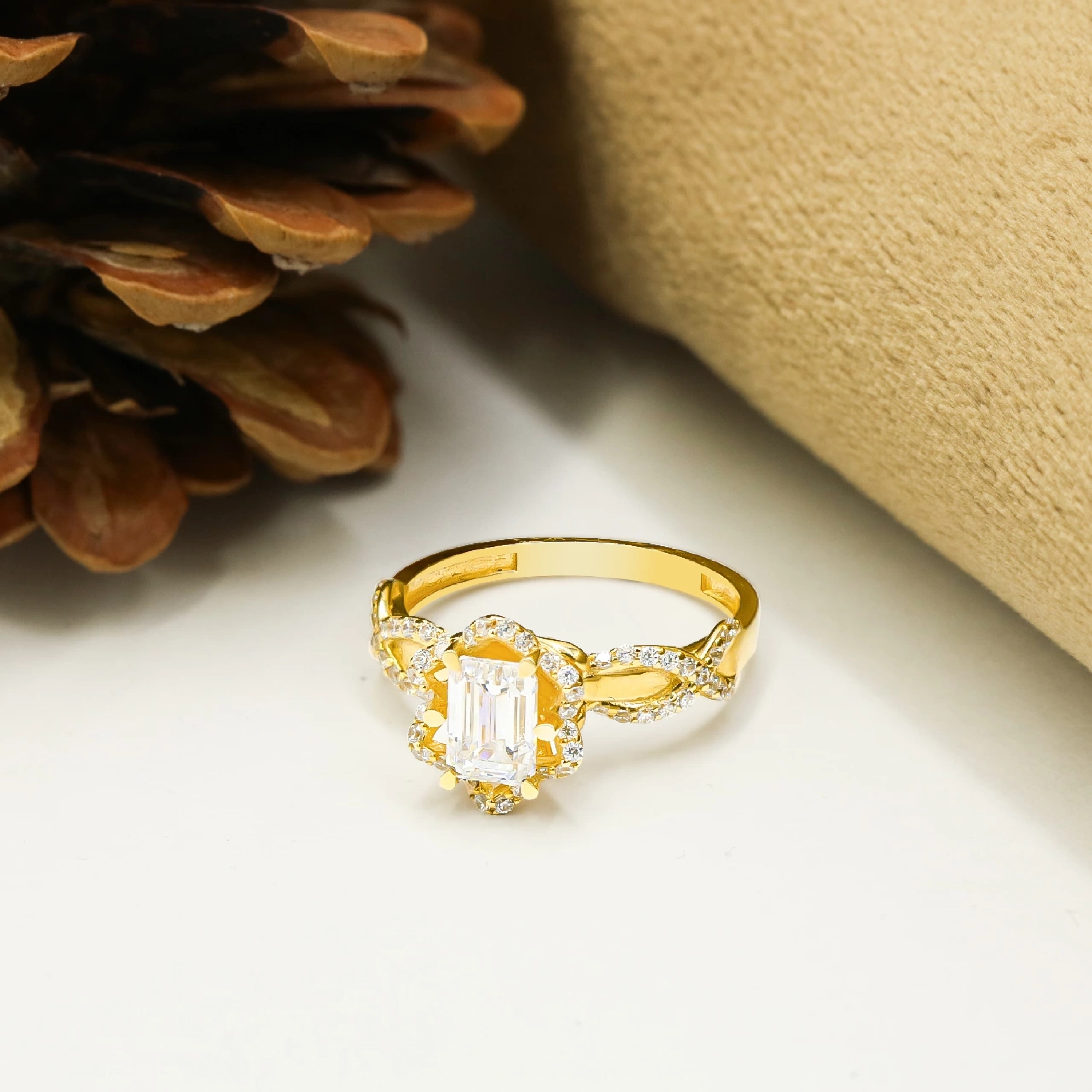 Vintage Baget 14 Ayar Altın Yüzük