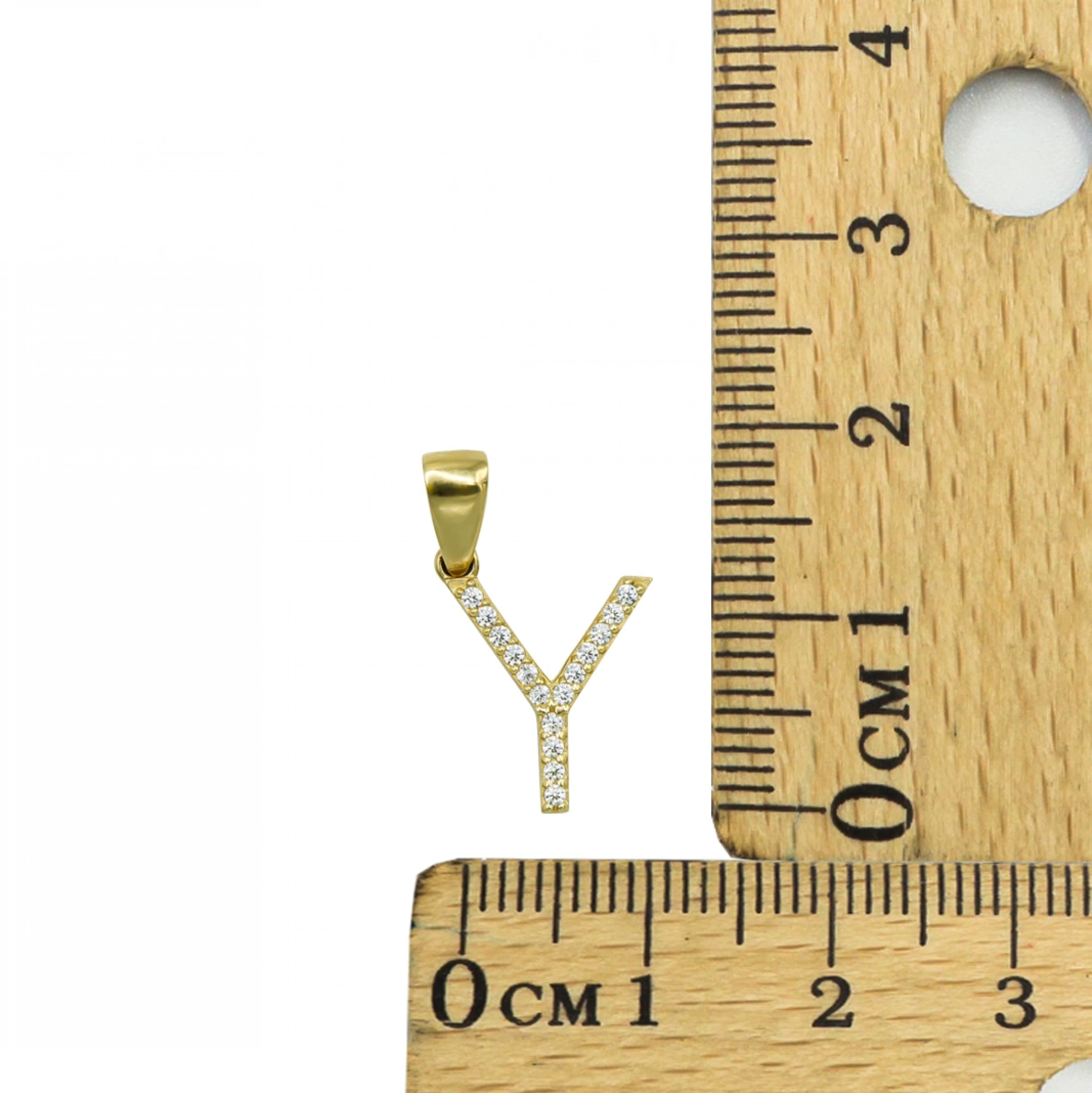 Y Harfi 14 Ayar Altın Kolye Ucu