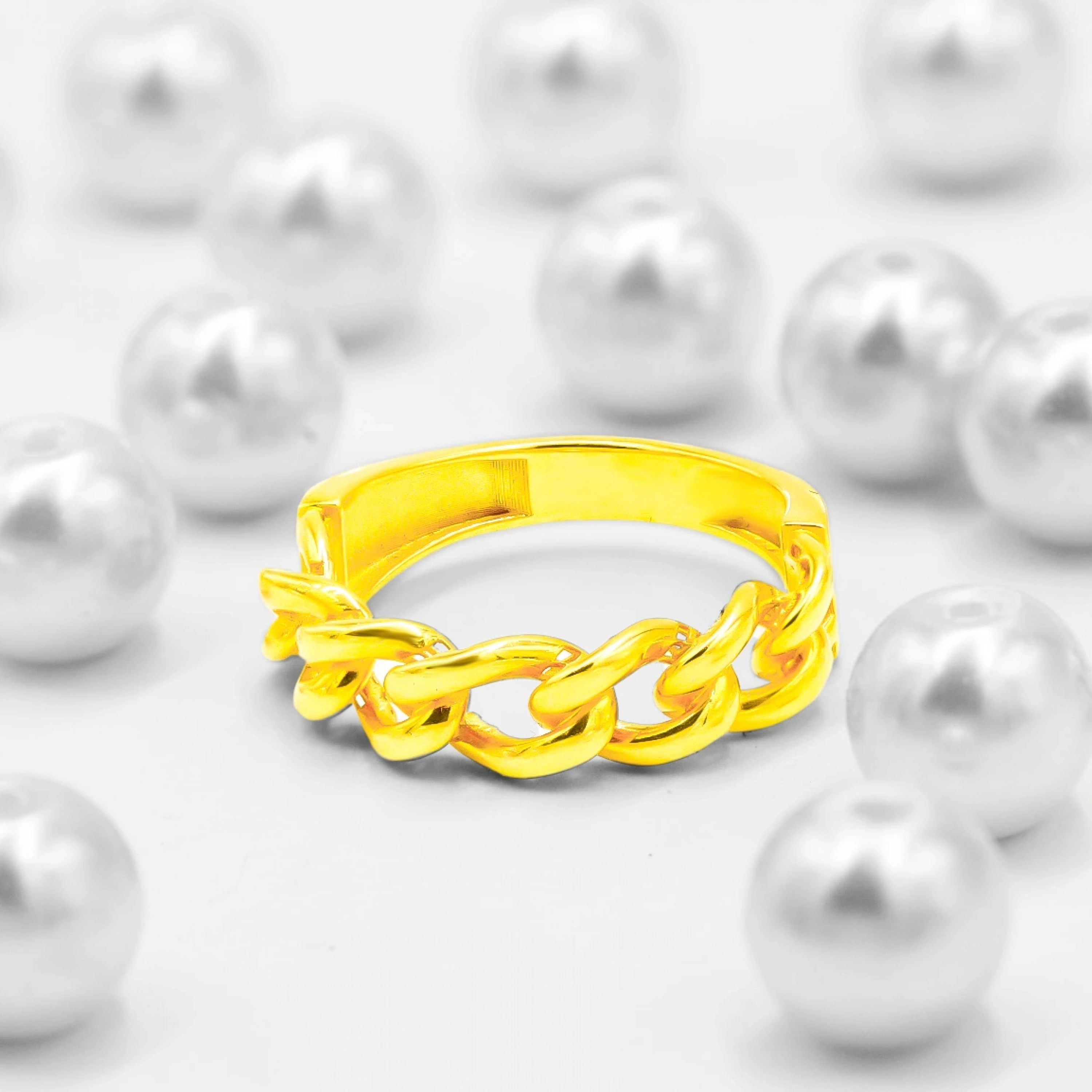 Zincir 14 Ayar Altın Yüzük