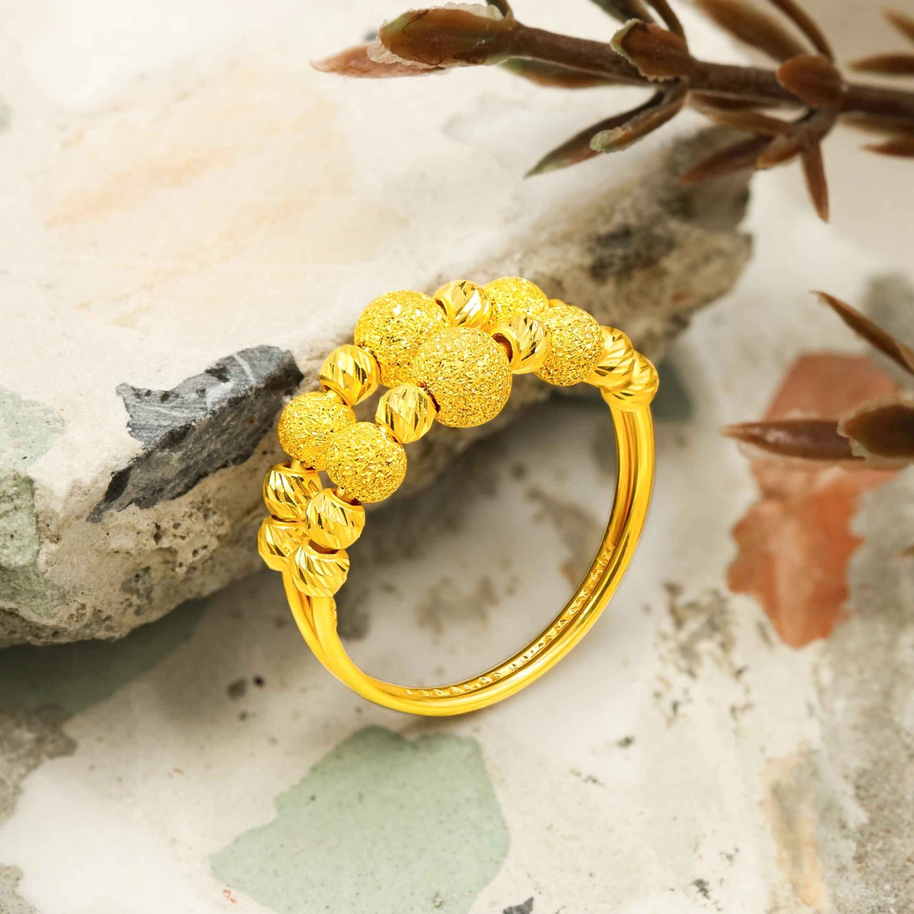 2 Sıra Dorika 22 Ayar Altın Yüzük