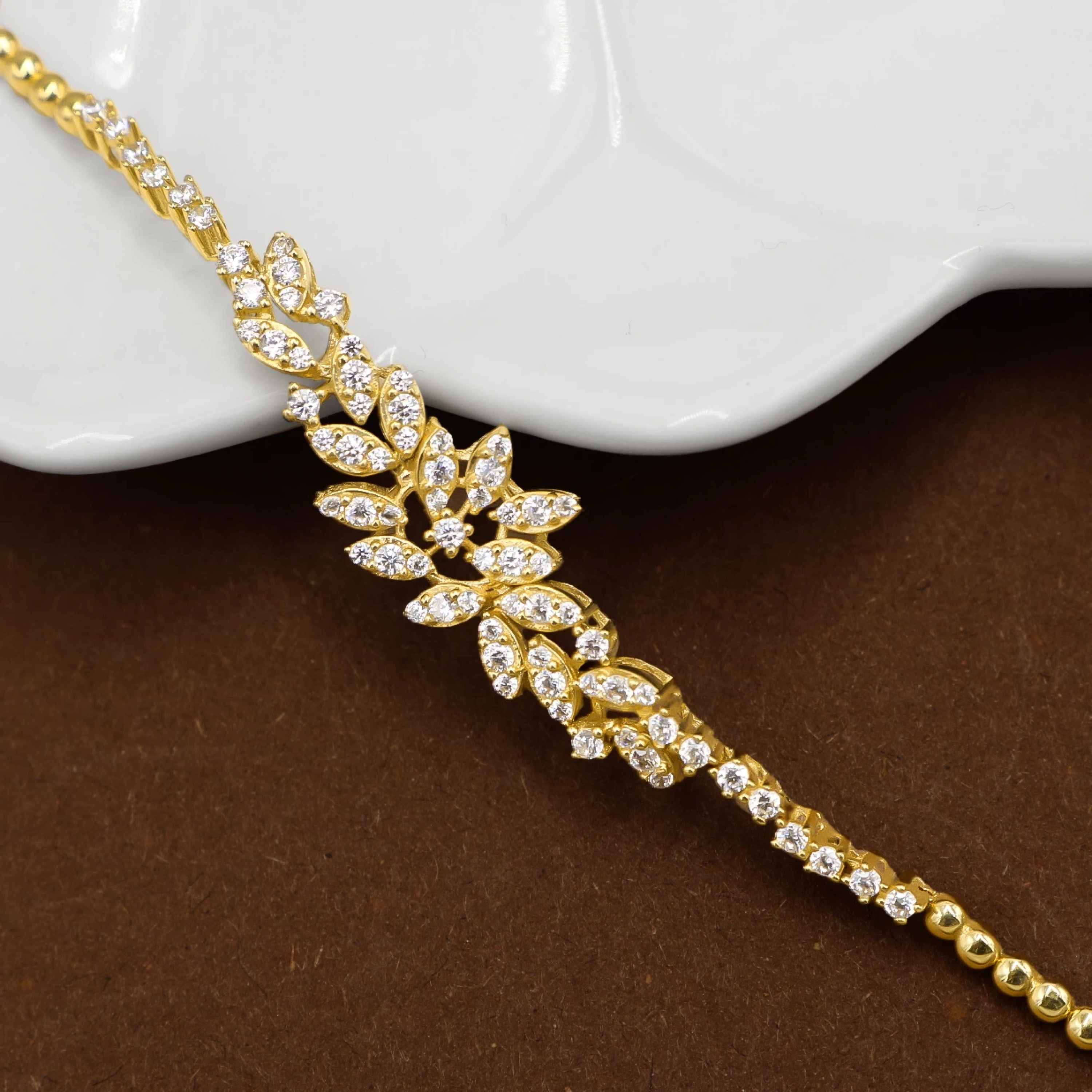 Yaprak Model 14 Ayar Altın Set