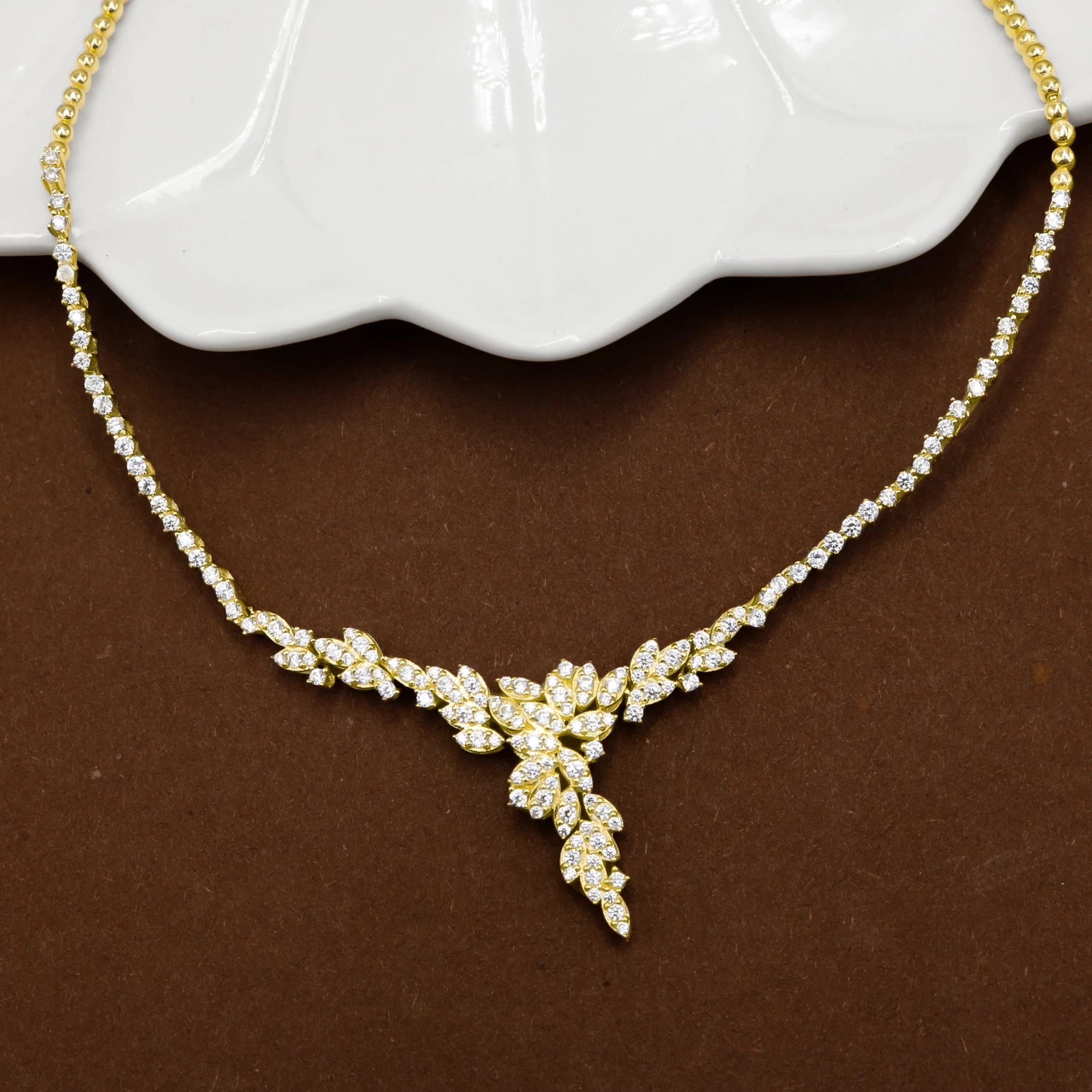 Yaprak Model 14 Ayar Altın Set