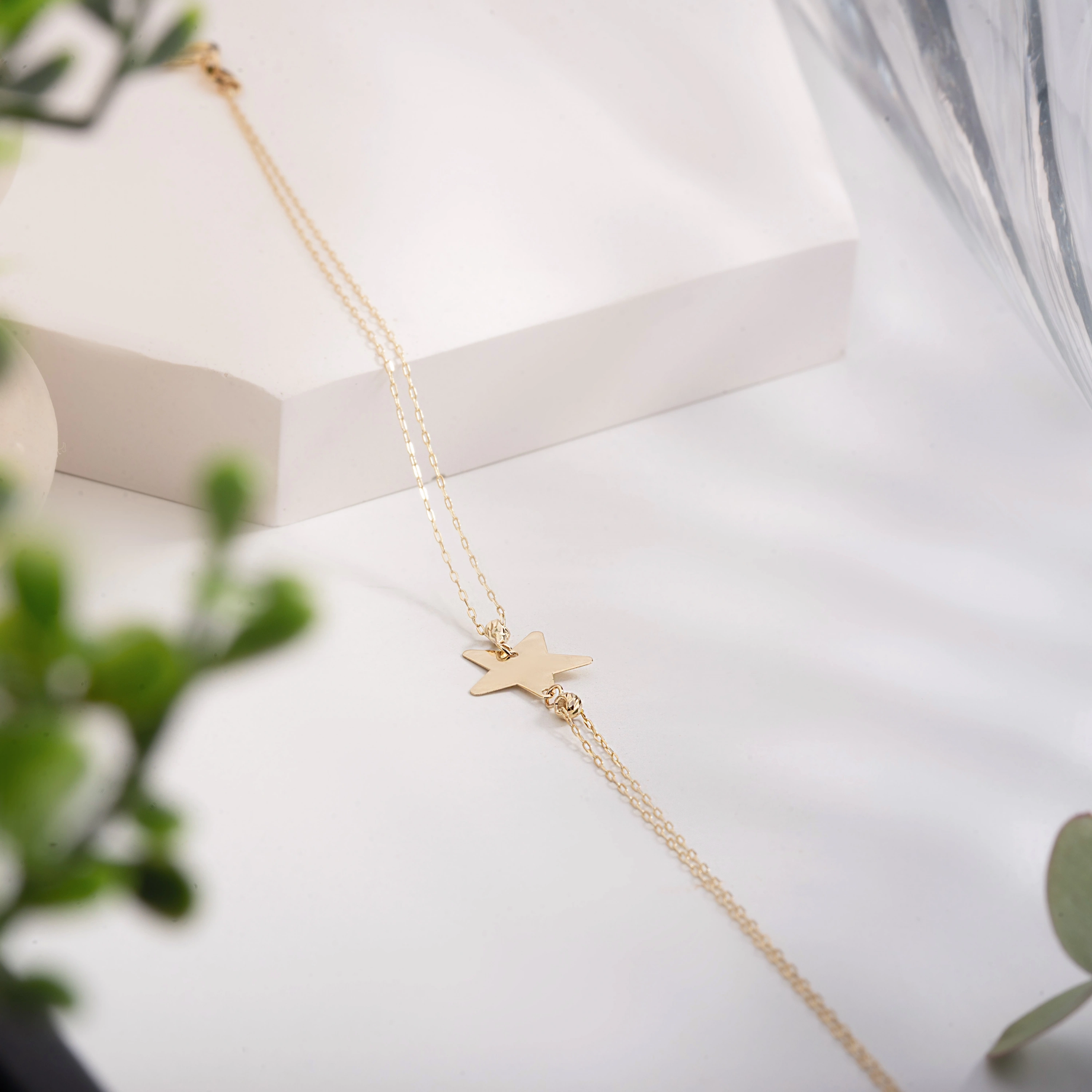 Yıldız Figürlü 14 Ayar Altın Bileklik