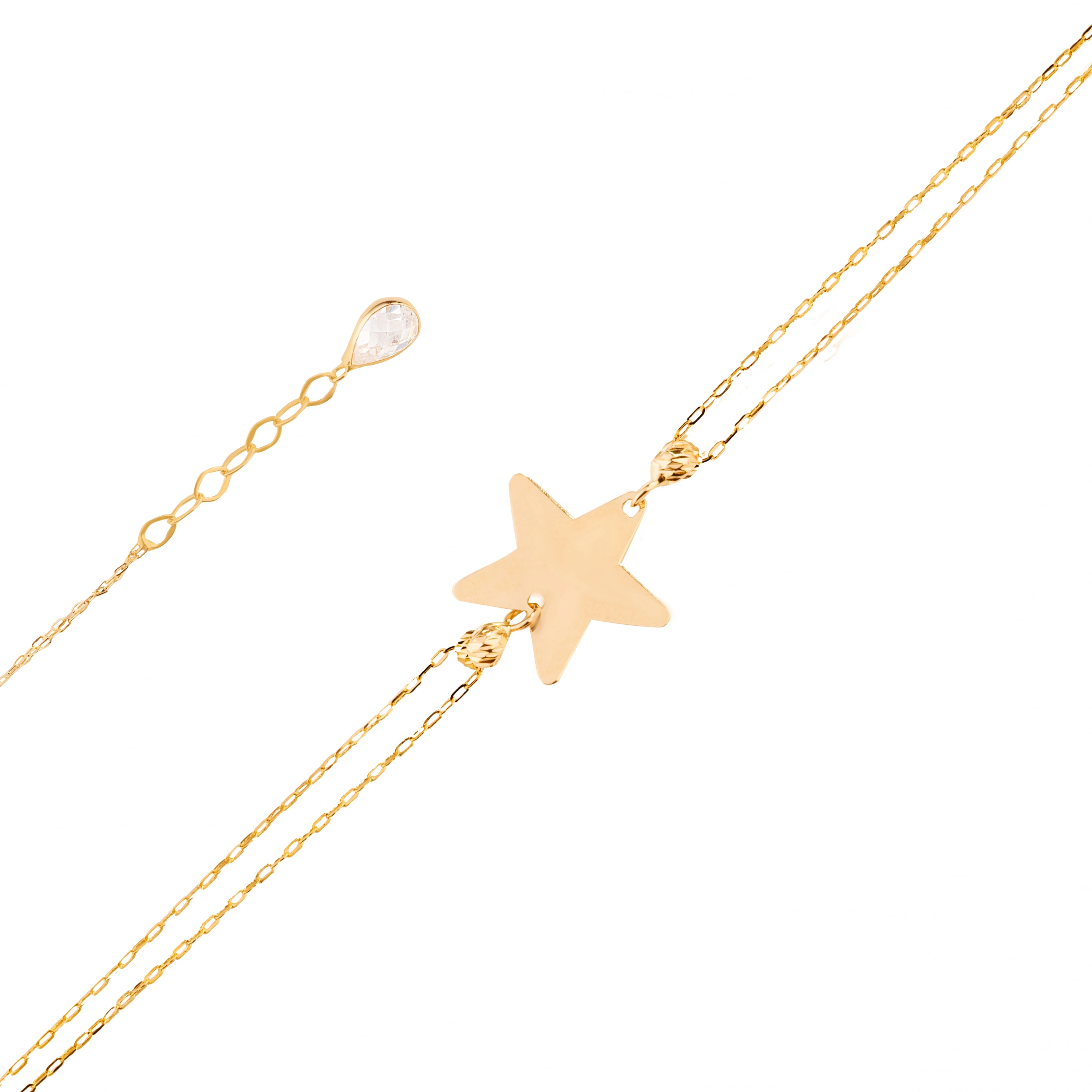 Yıldız Figürlü 14 Ayar Altın Bileklik