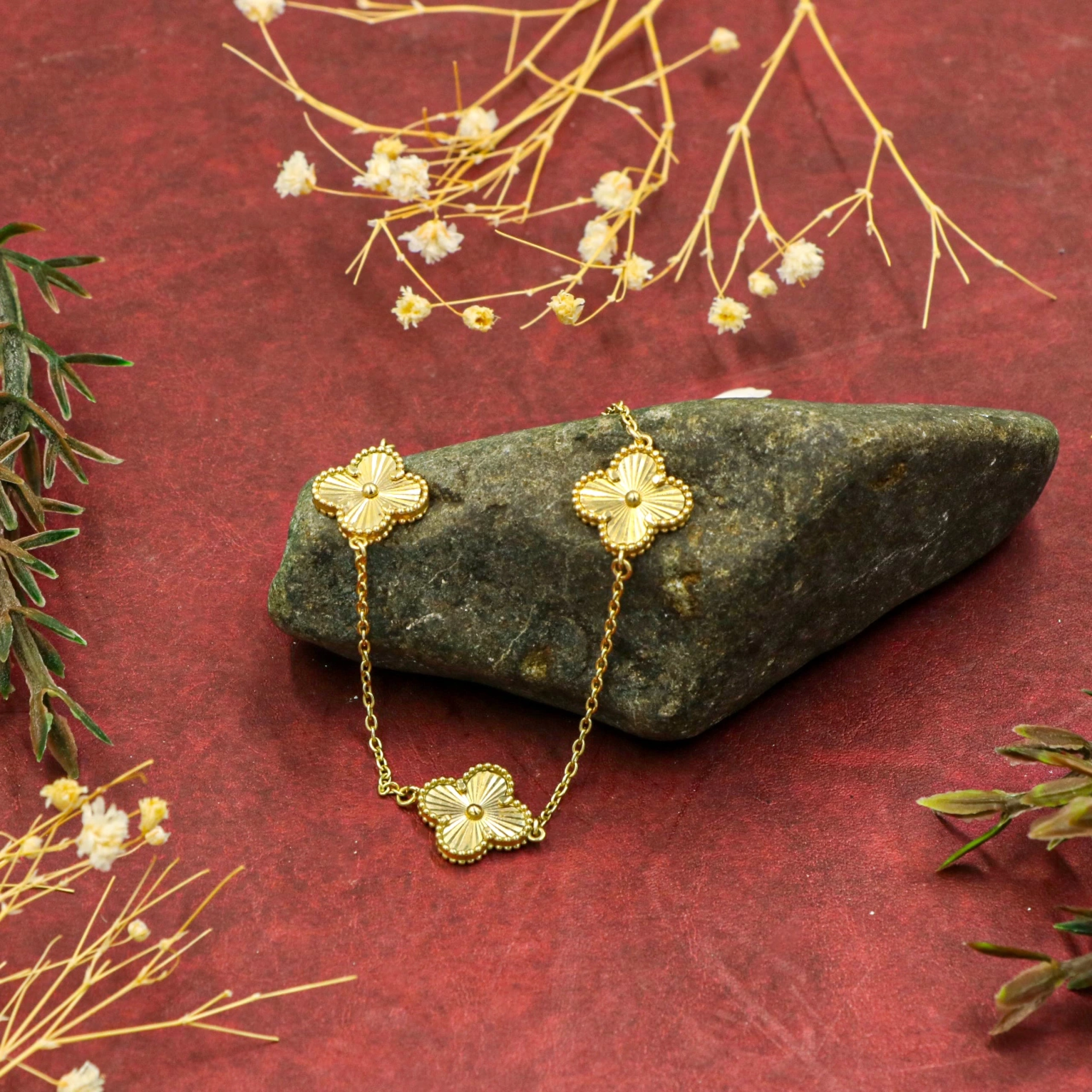 Yonca 14 Ayar Altın Bileklik