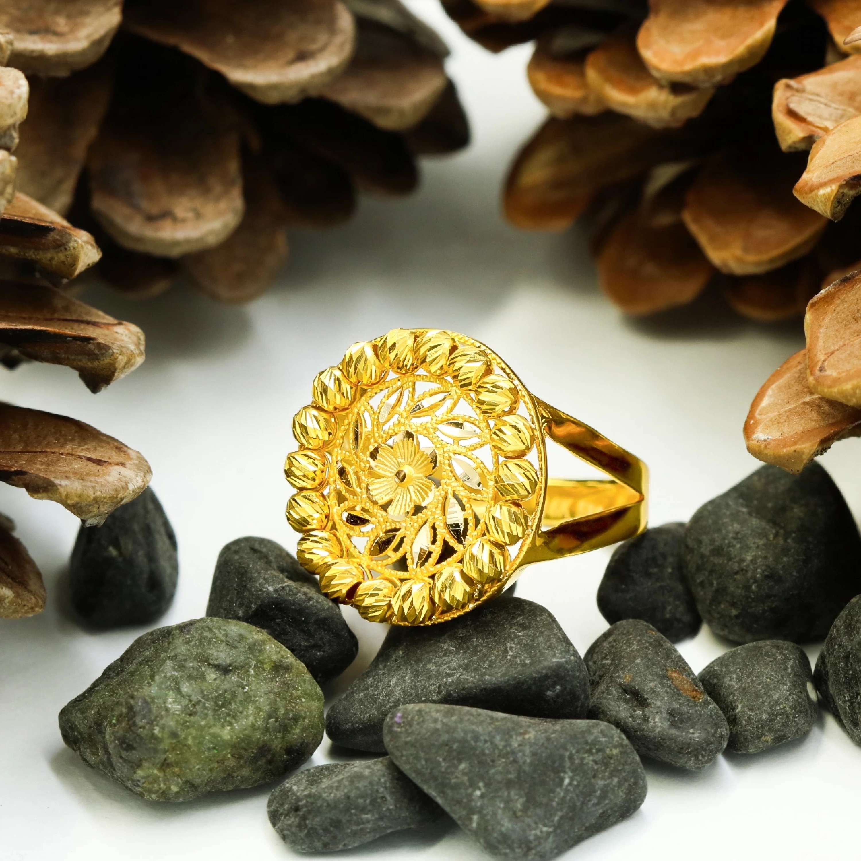 Telkari Dorika 14 Ayar Altın Yüzük