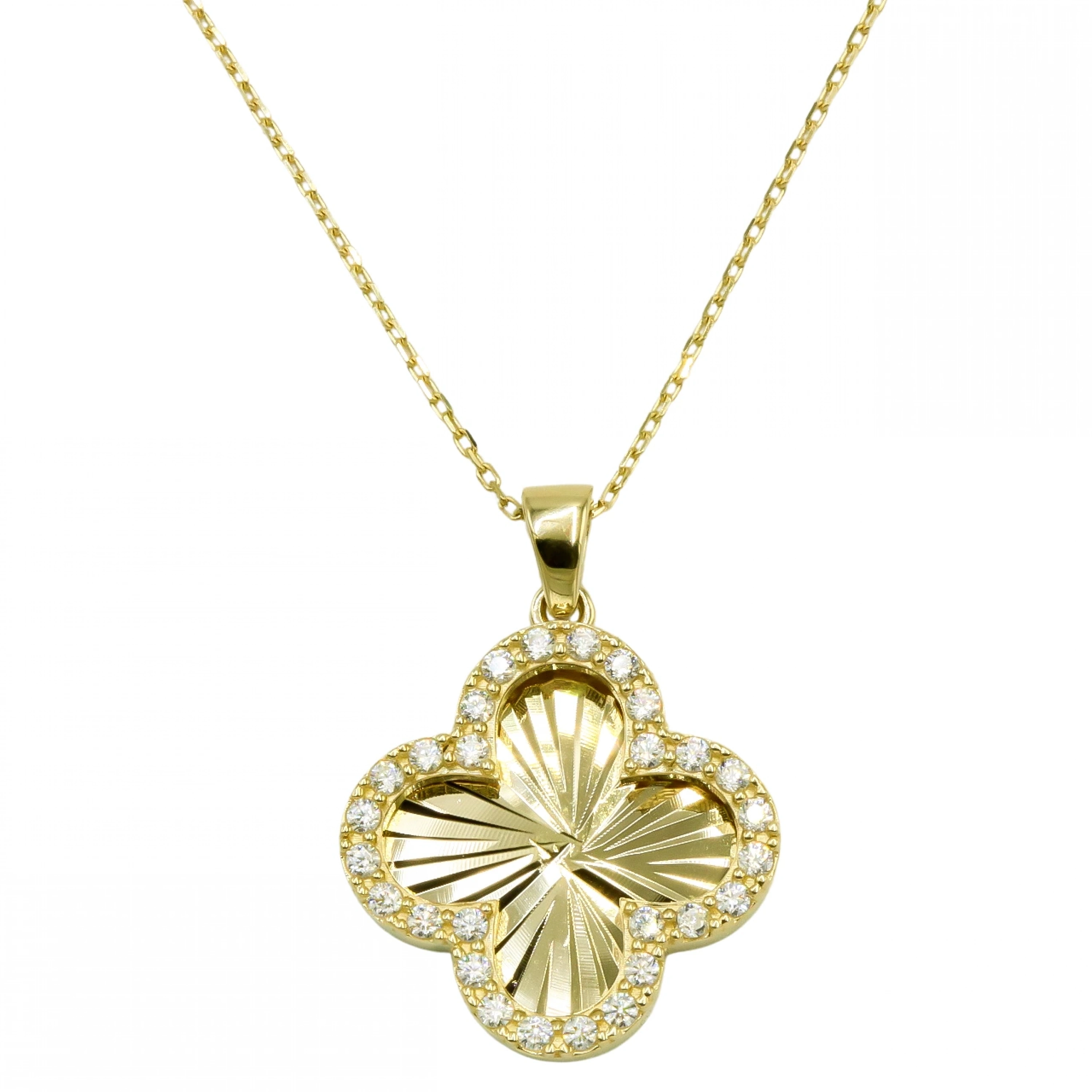 Yonca Cliff 14 Ayar Altın Kolye