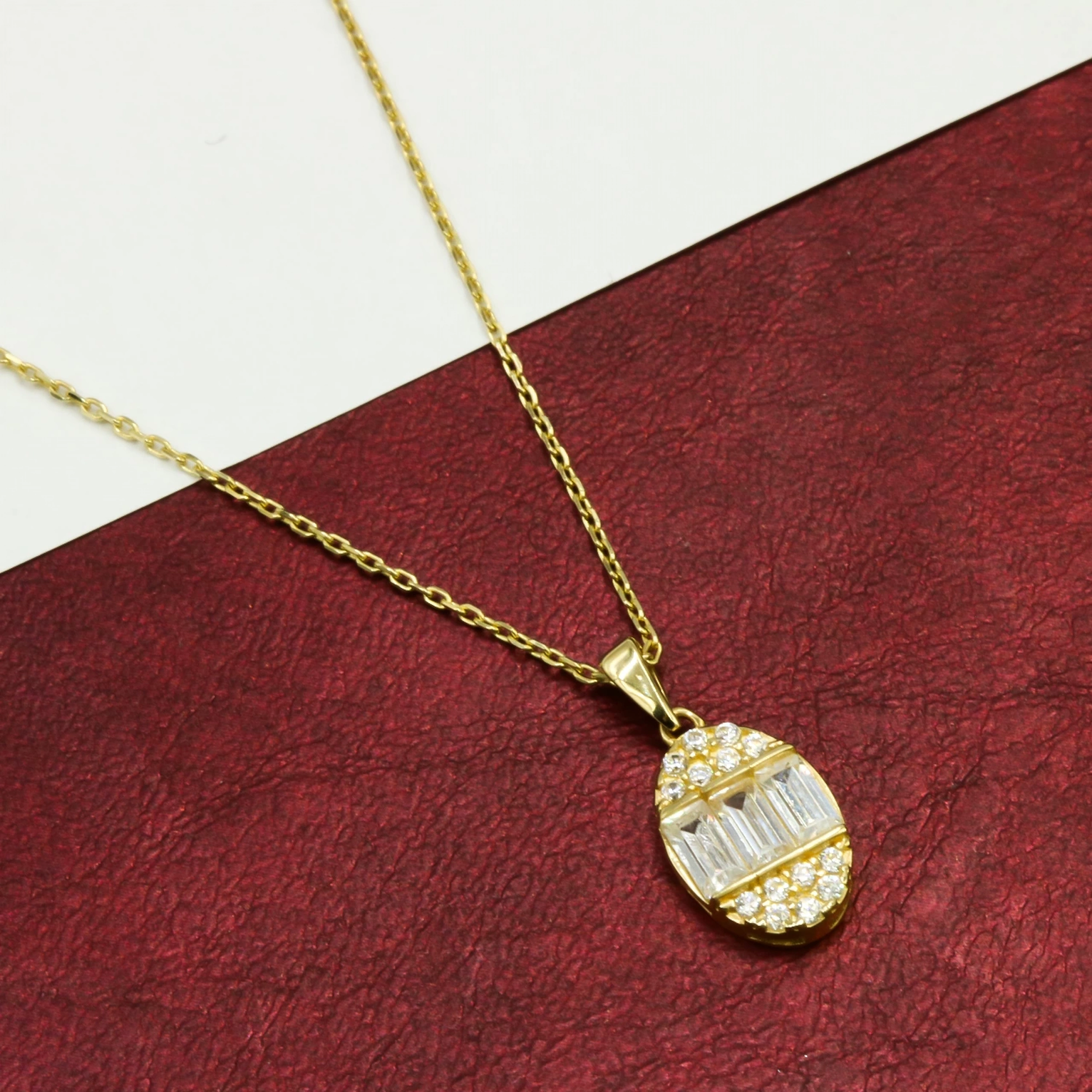 Yuvarlak Baget 14 Ayar Altın Kolye