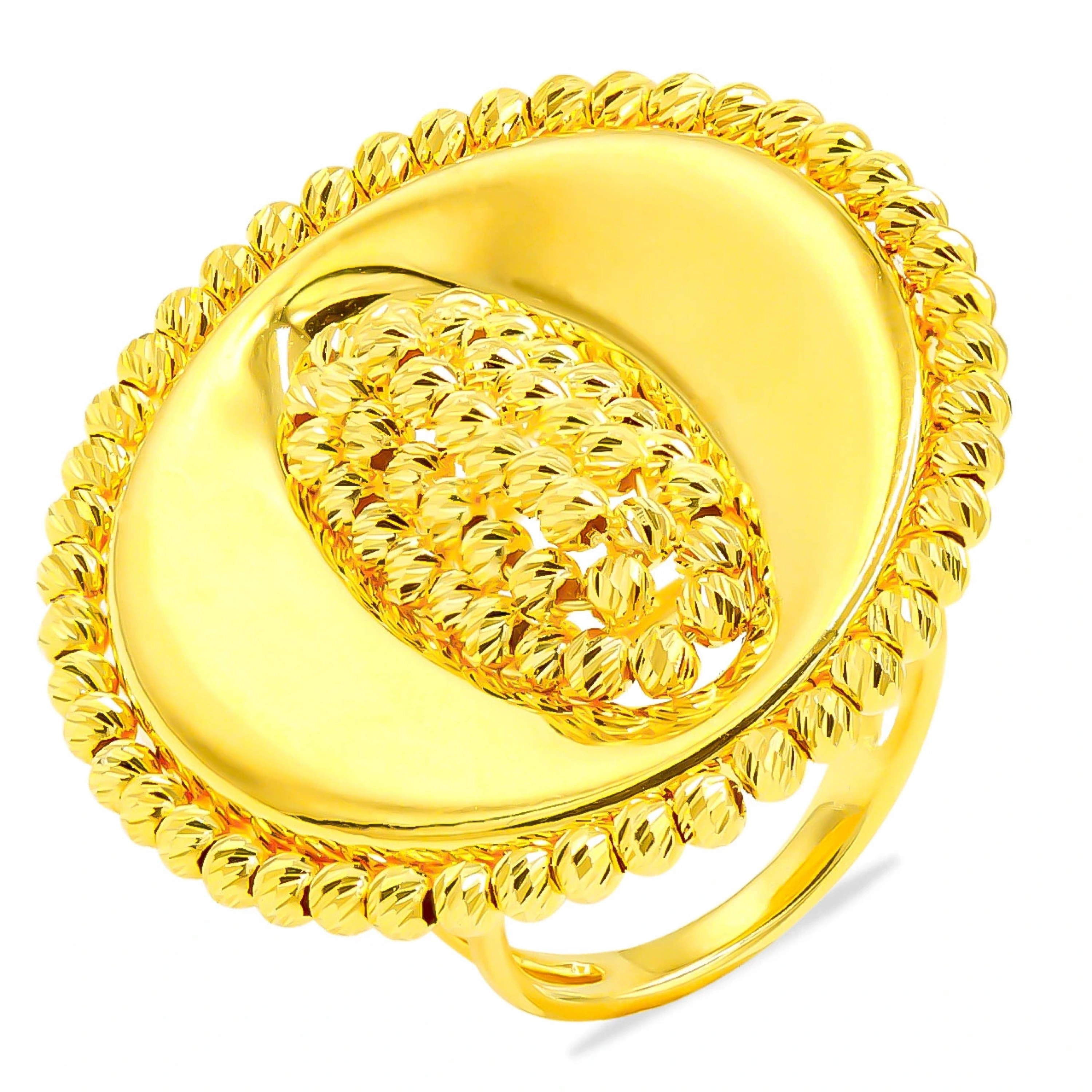 Yuvarlak Dorikalı 14 Ayar Altın Yüzük