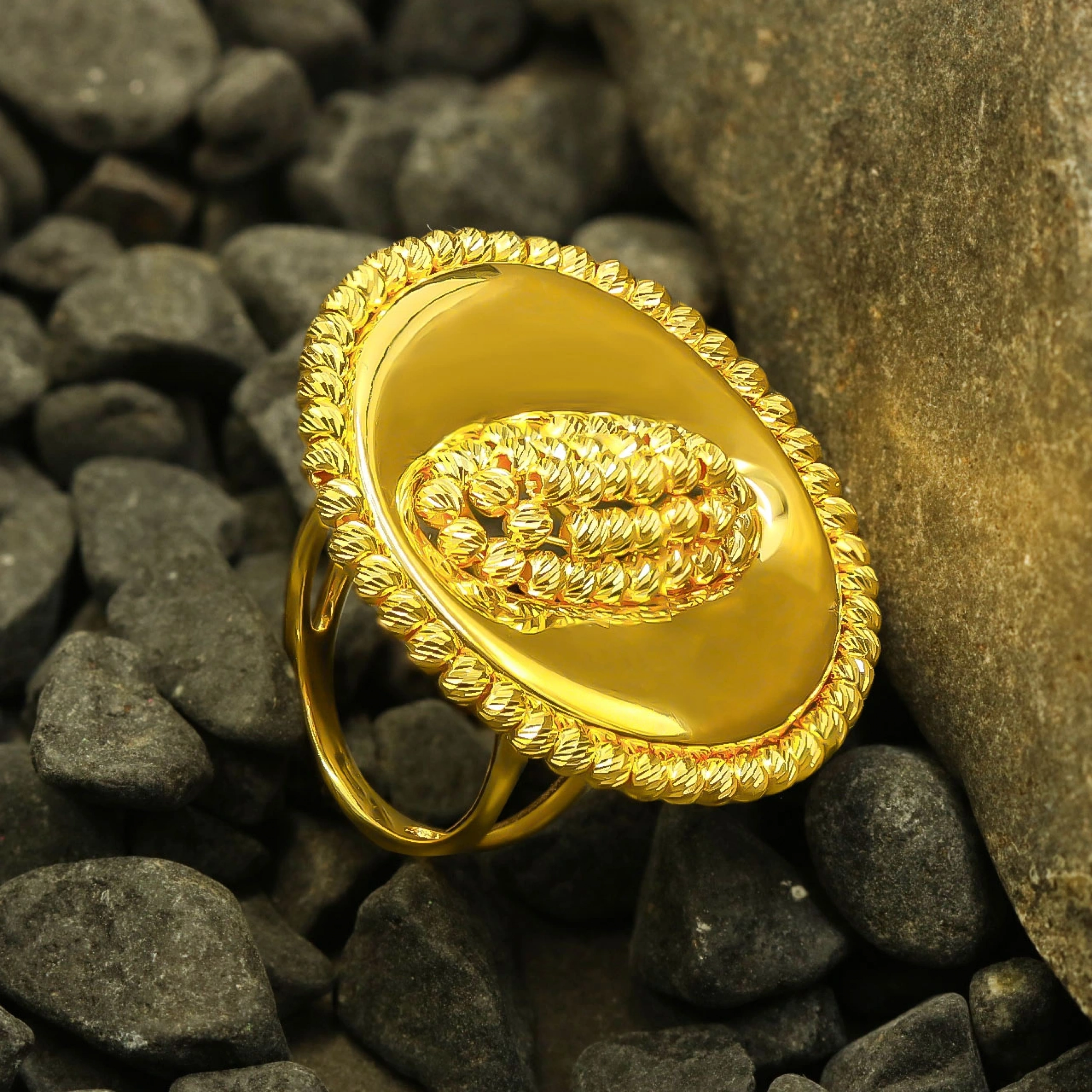 Yuvarlak Dorikalı 14 Ayar Altın Yüzük