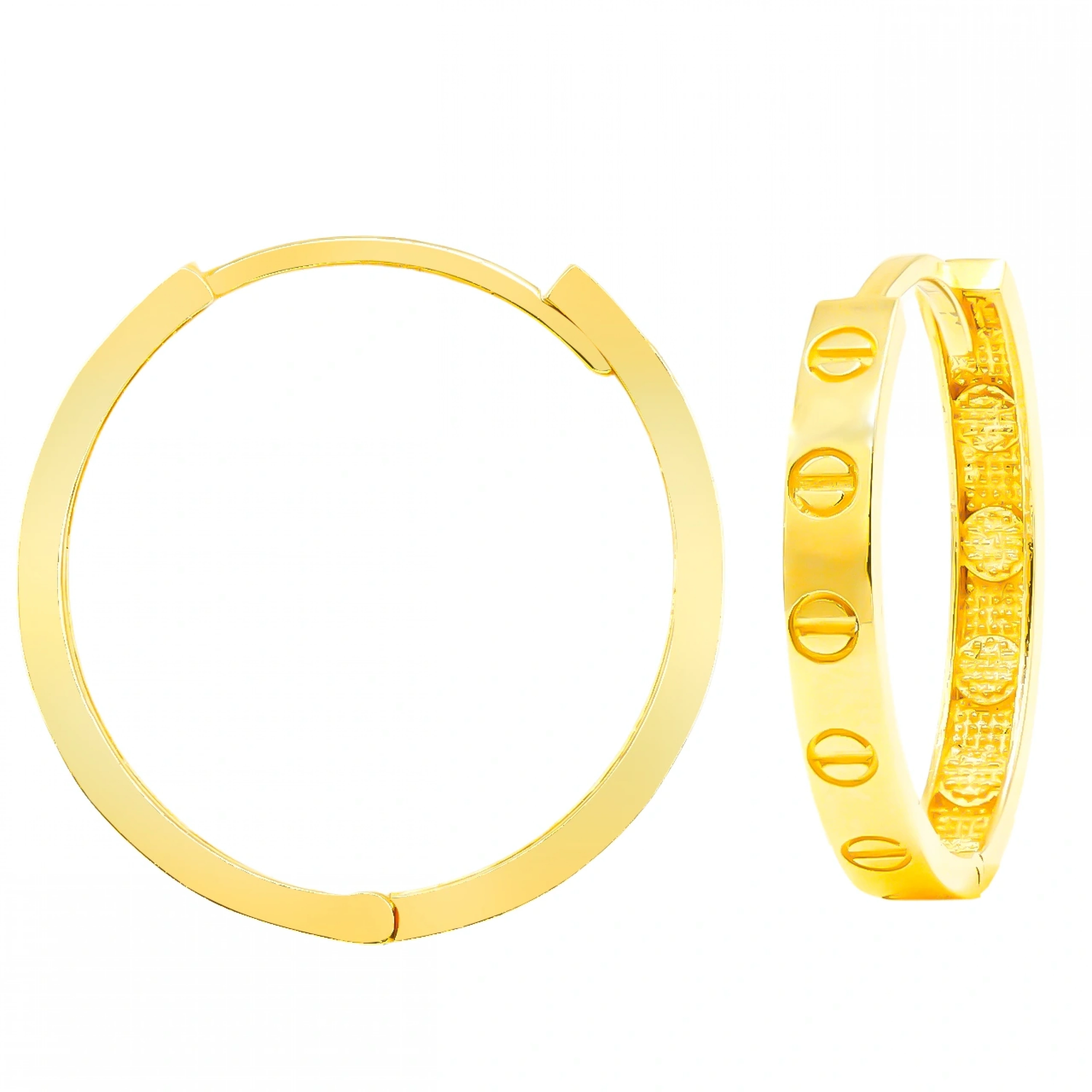 14 Ayar Altın Halka Küpe