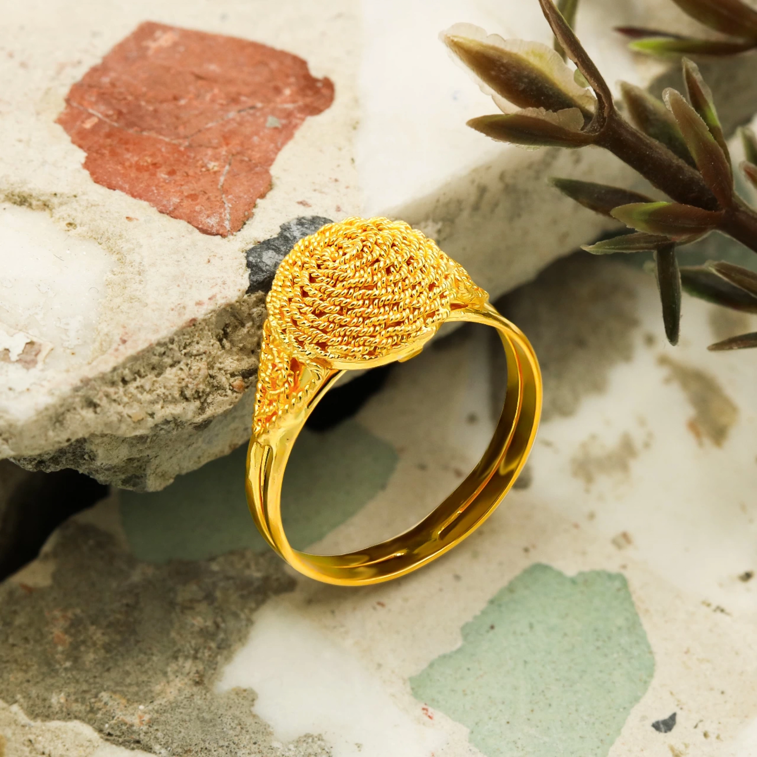 Örme 22 Ayar Altın Yüzük