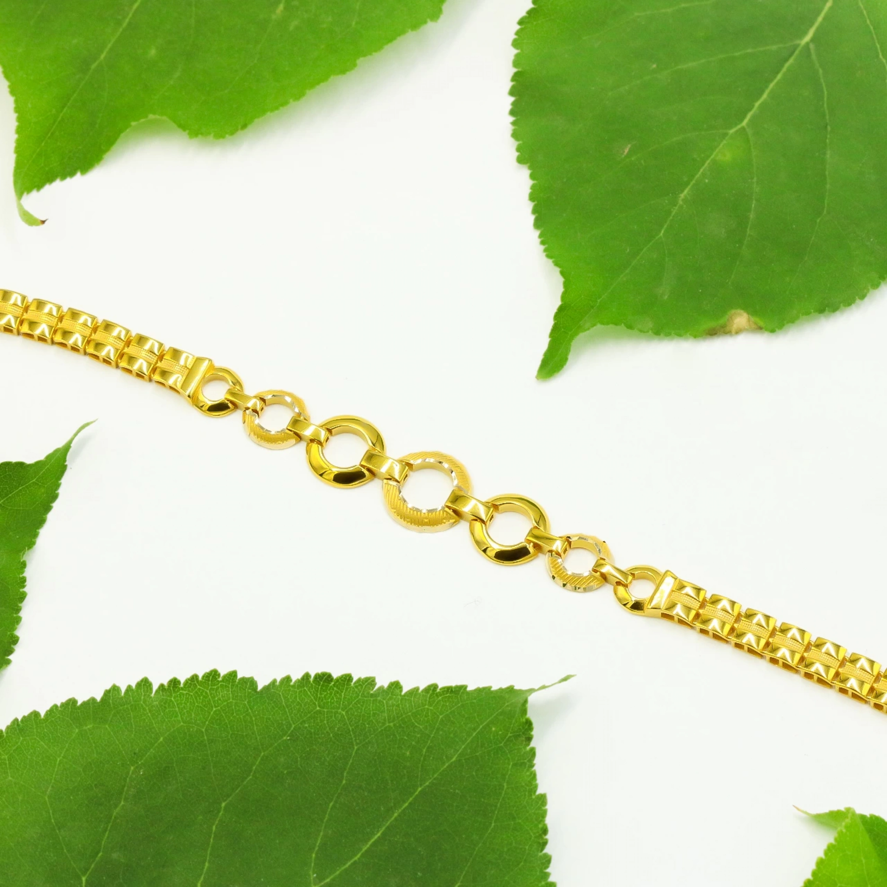 Zincir Tasarımlı 14 Ayar Altın Bileklik