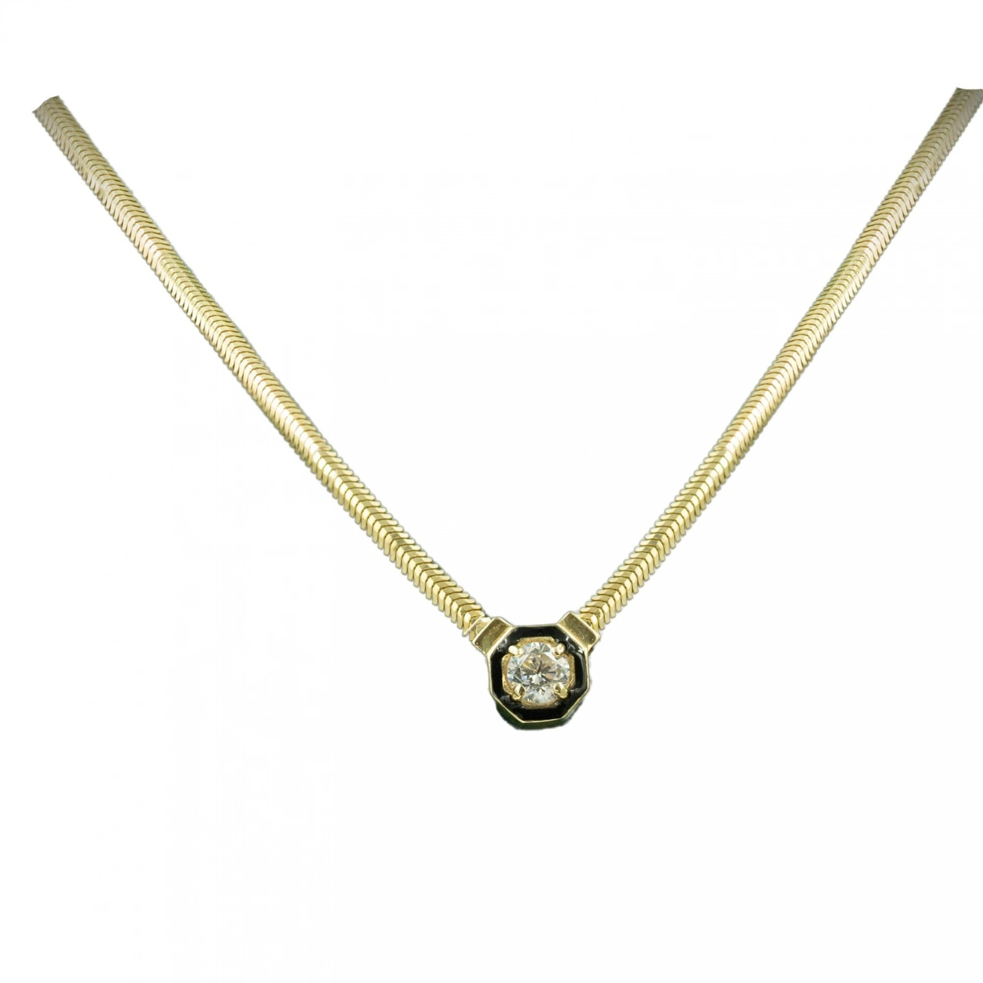 Balık Sırtı Baget Model 14 Ayar Altın Kolye