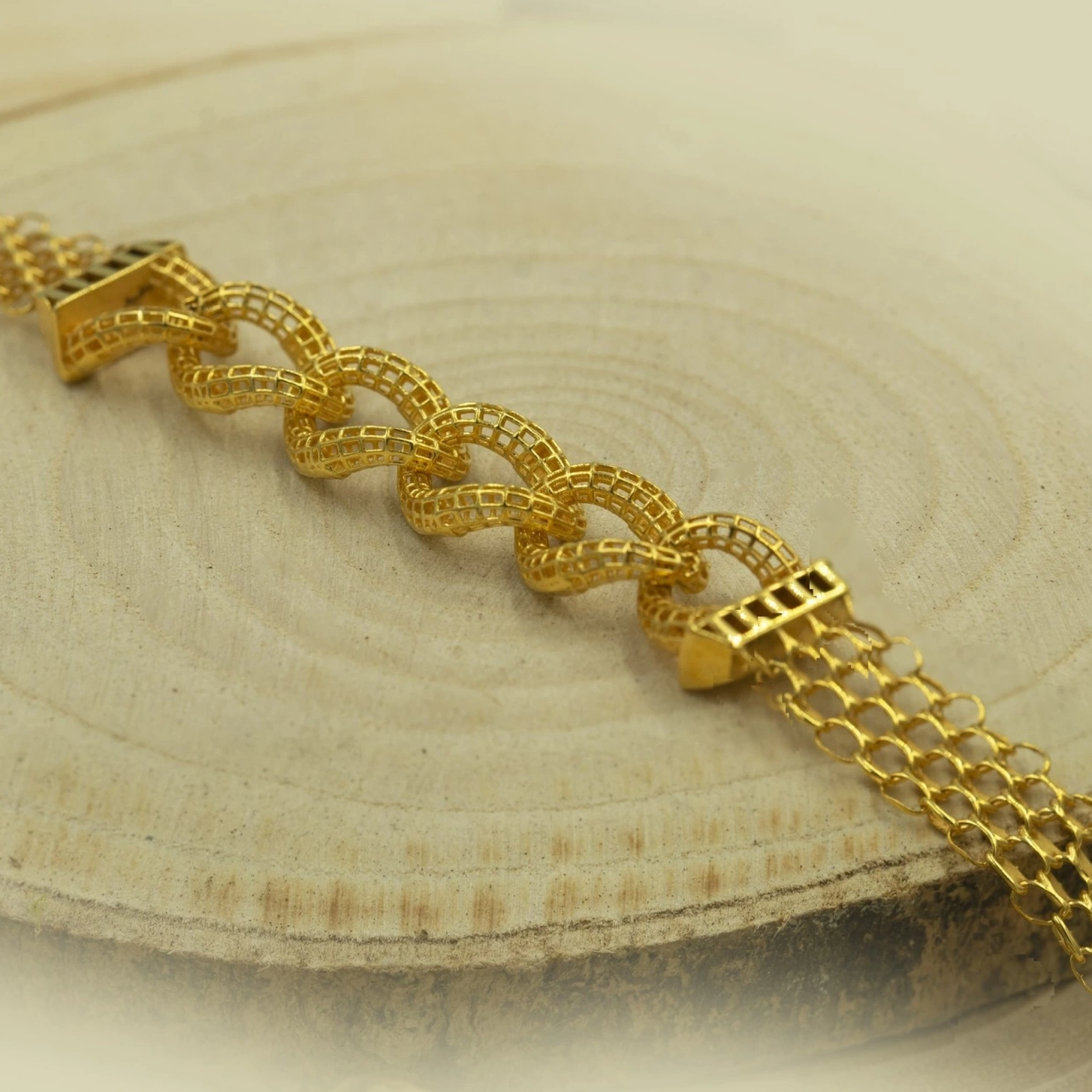 Samanyolu Hasır 22 Ayar Altın Bileklik