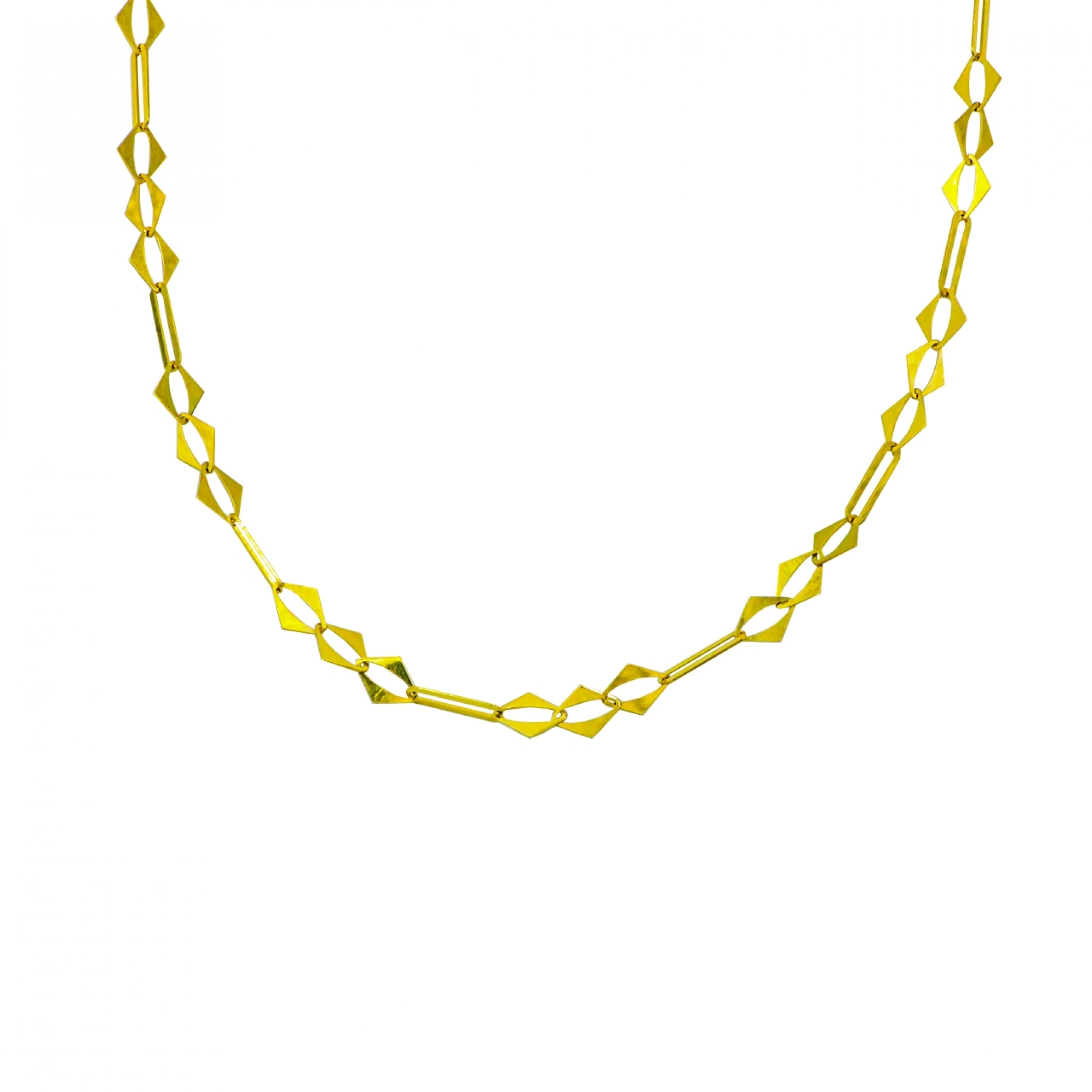 14 Ayar Ataç Üçgen Zincir - 45 Cm.