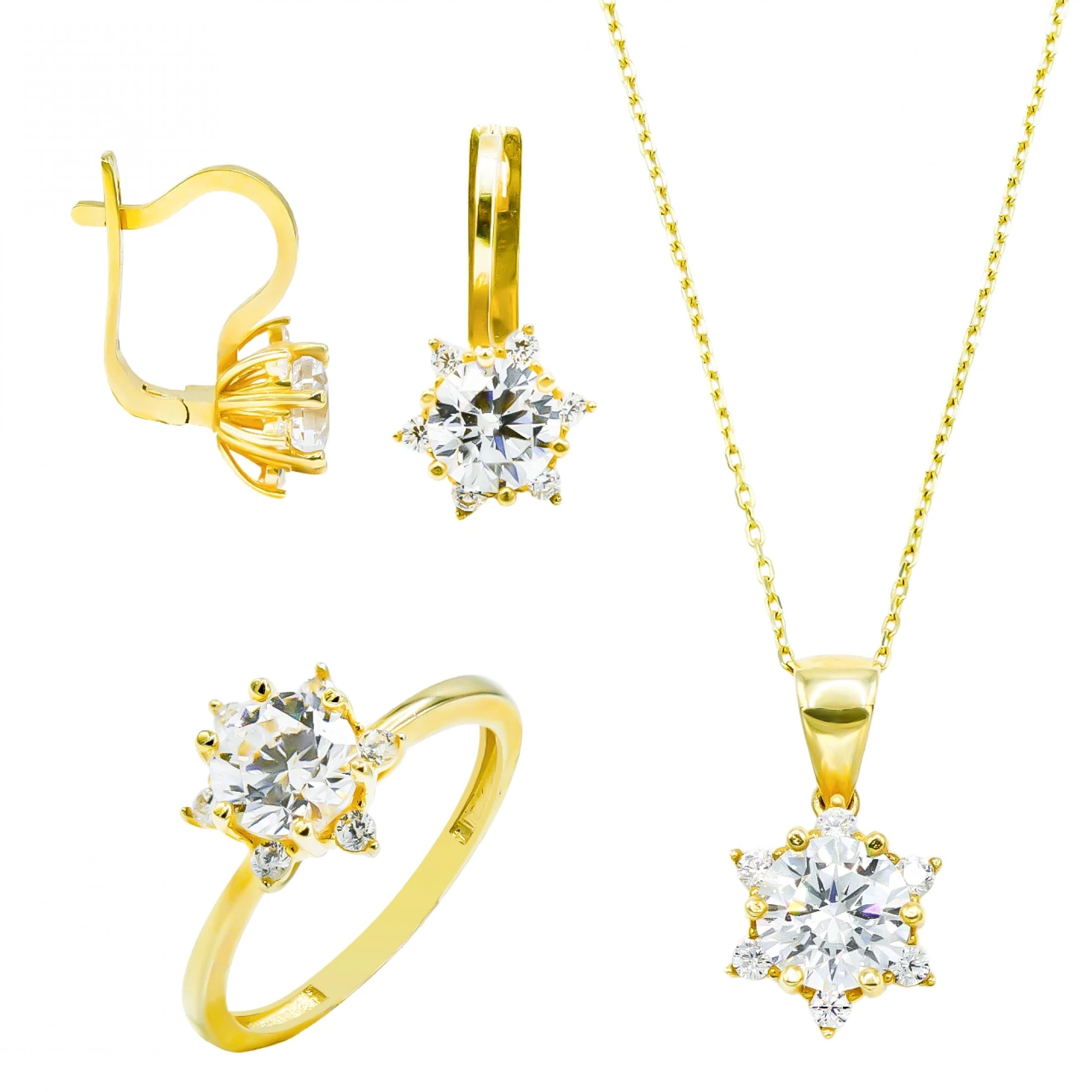 14 Ayar Altın Lotus Mini Set