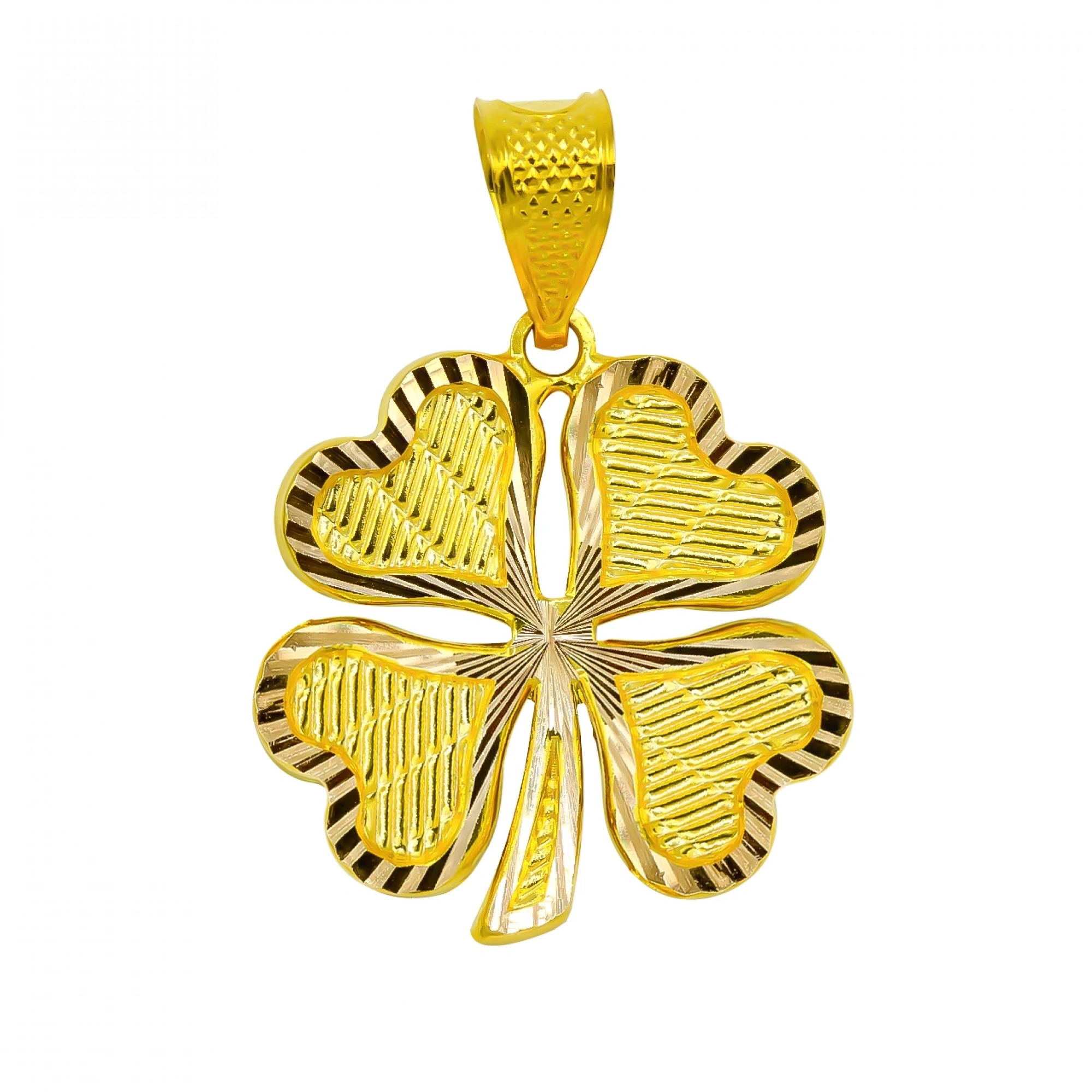 14 Ayar Yonca Altın Kolye Ucu